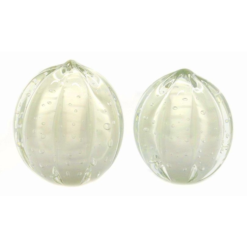 par de esferas em cristal murano senna p m cor topazio 20875922 1 20181210150723