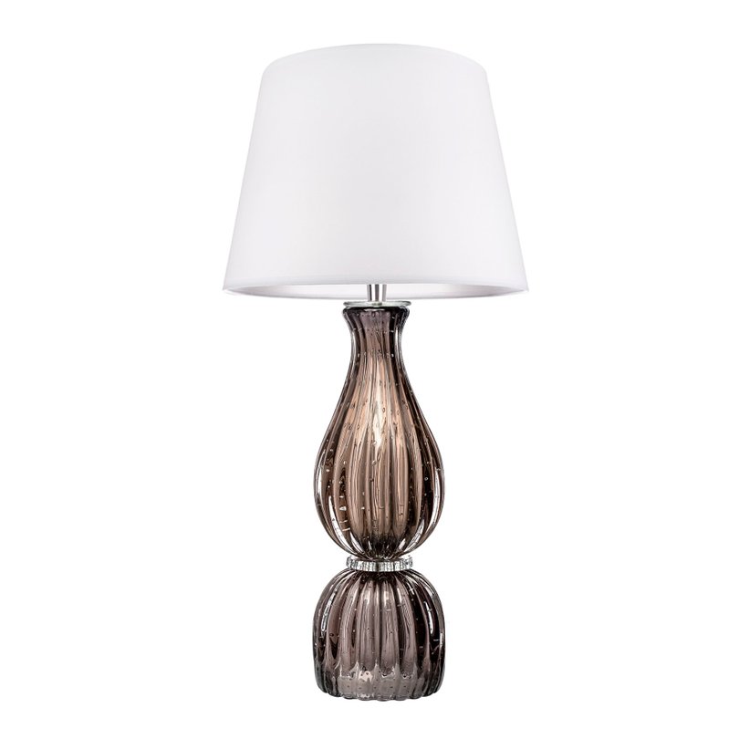 abajur de murano louvre cinza onix sottile casa