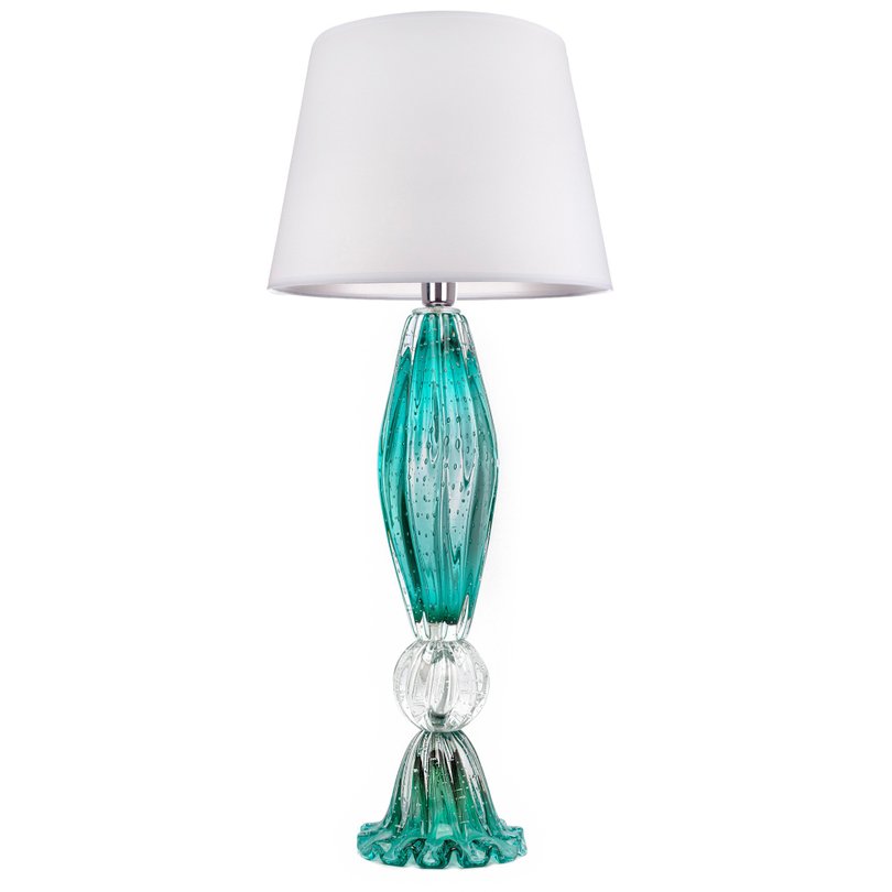 abajur de murano nilo verde esmeralda