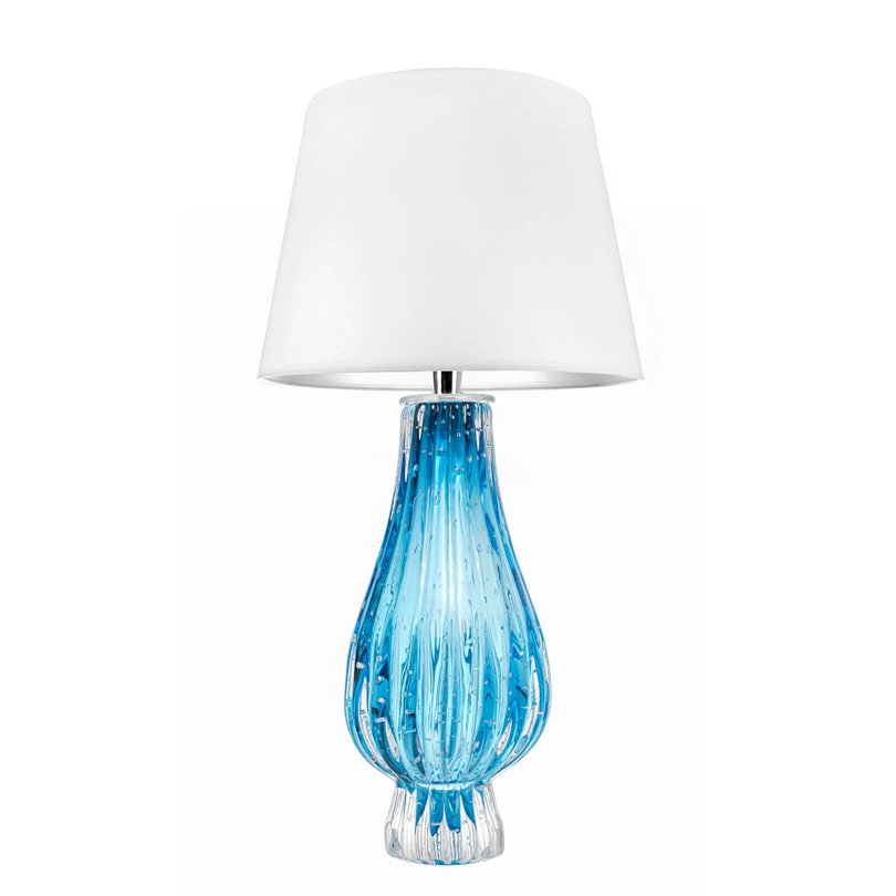 abajur de murano villete azul aquamrine sottile casa