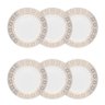jogo de 06 pratos sobremesa 23 cm porcelana strauss lumiere