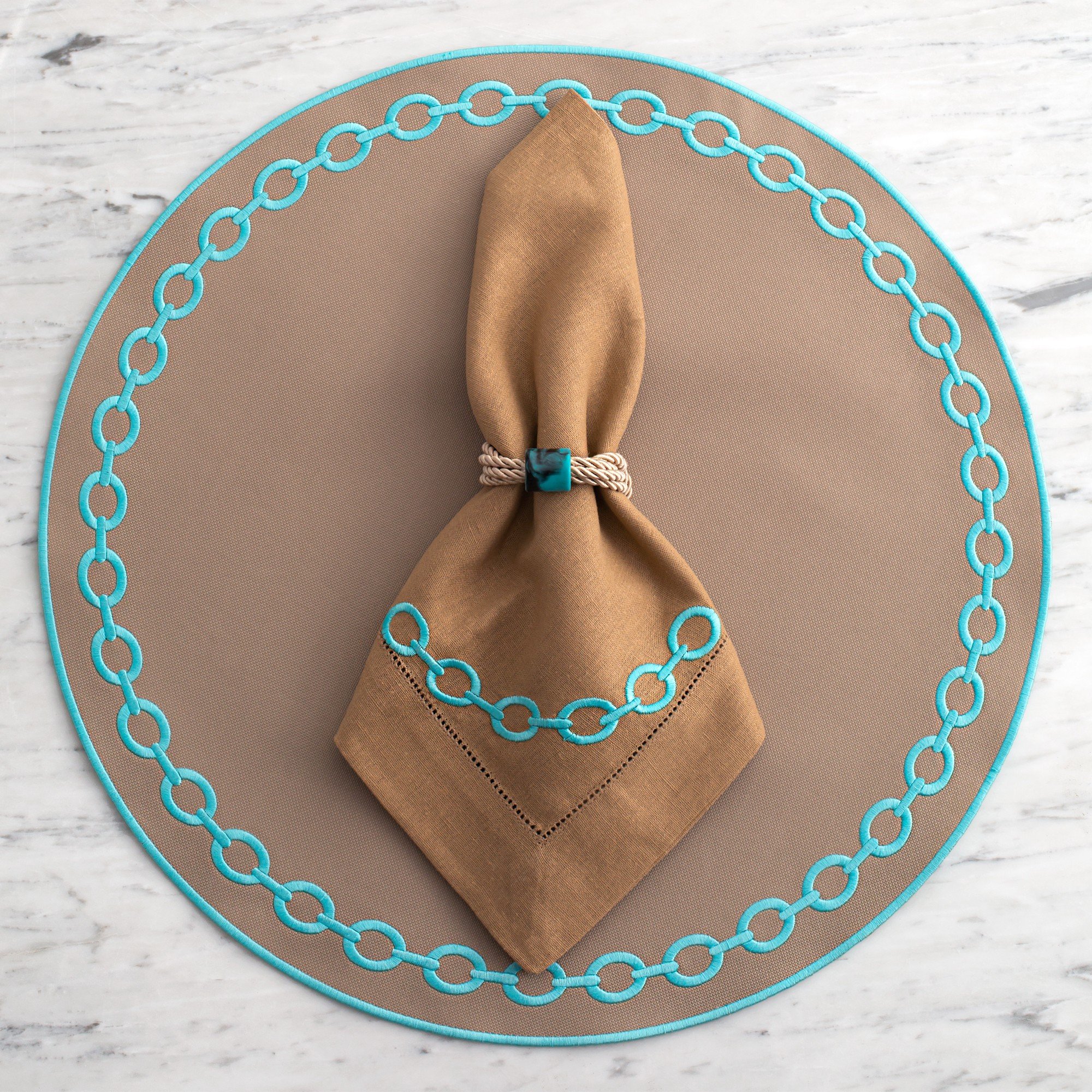 Jogo Americano Elos 2 peas Porta Guardanapo N Duplo 2 peas Guardanapo Elos 2 peas 01