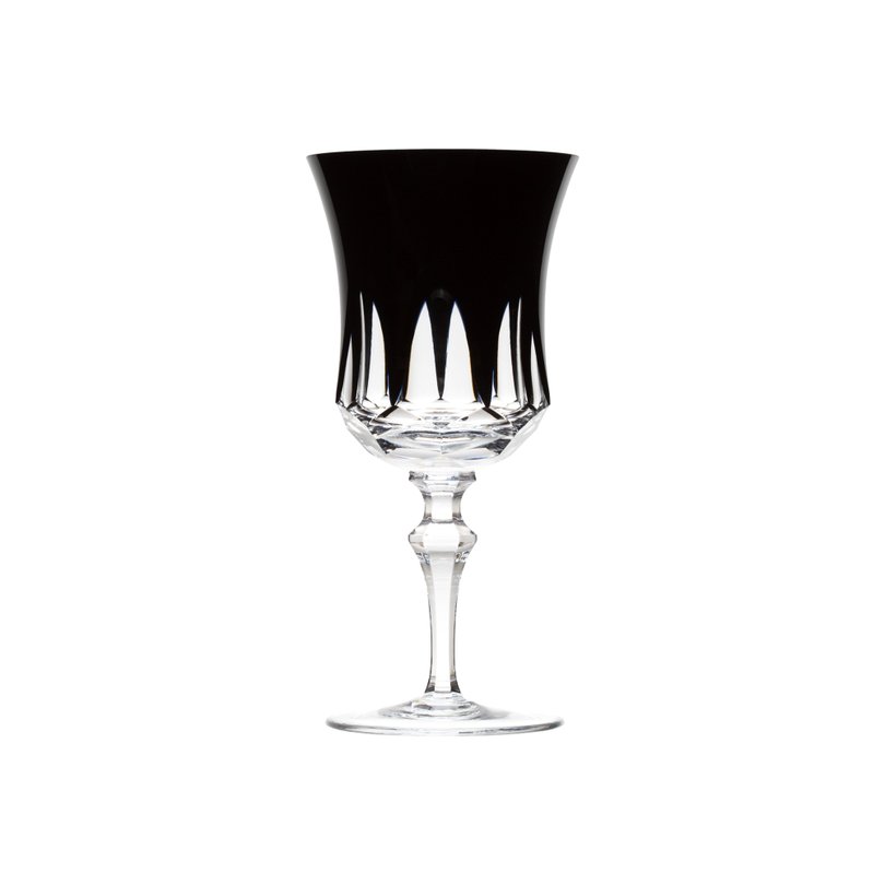 195581 Taa de Cristal Lapidado Para Vinho Tinto Preto Sottile Casajpg