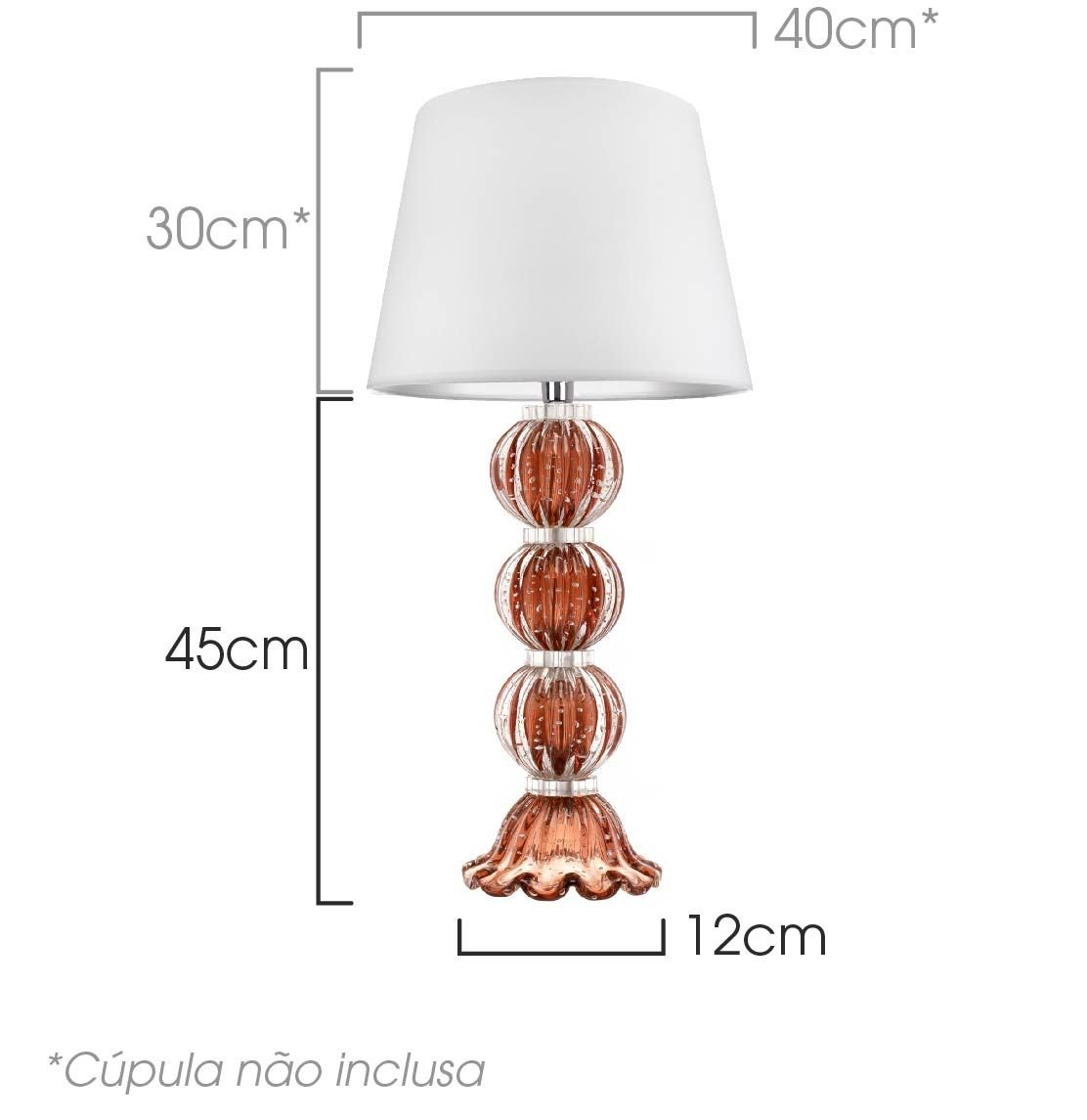 8724 36 rd abajur murano versailles rubi dourado sottile casa