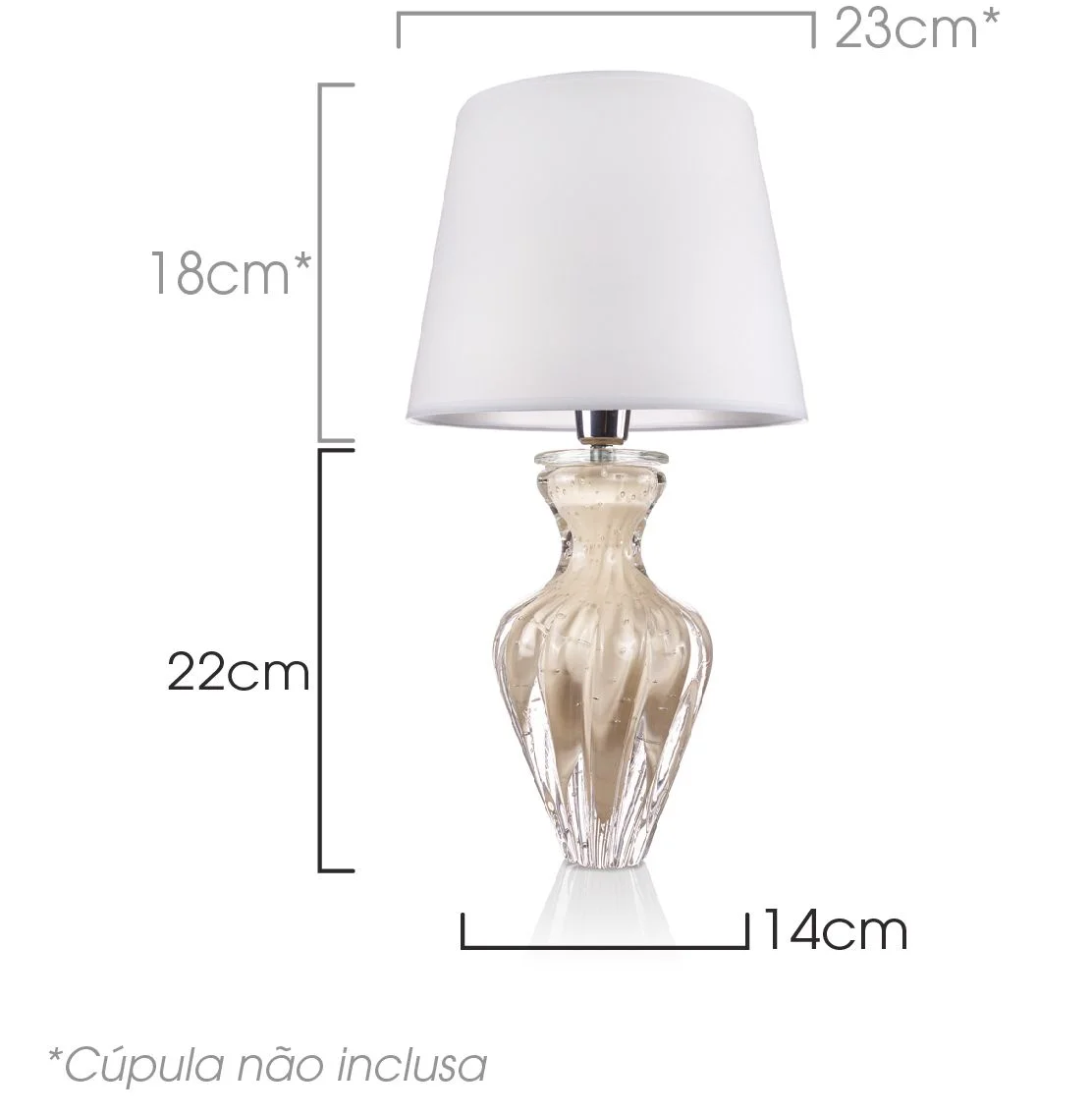 abajur murano chatelet topazio