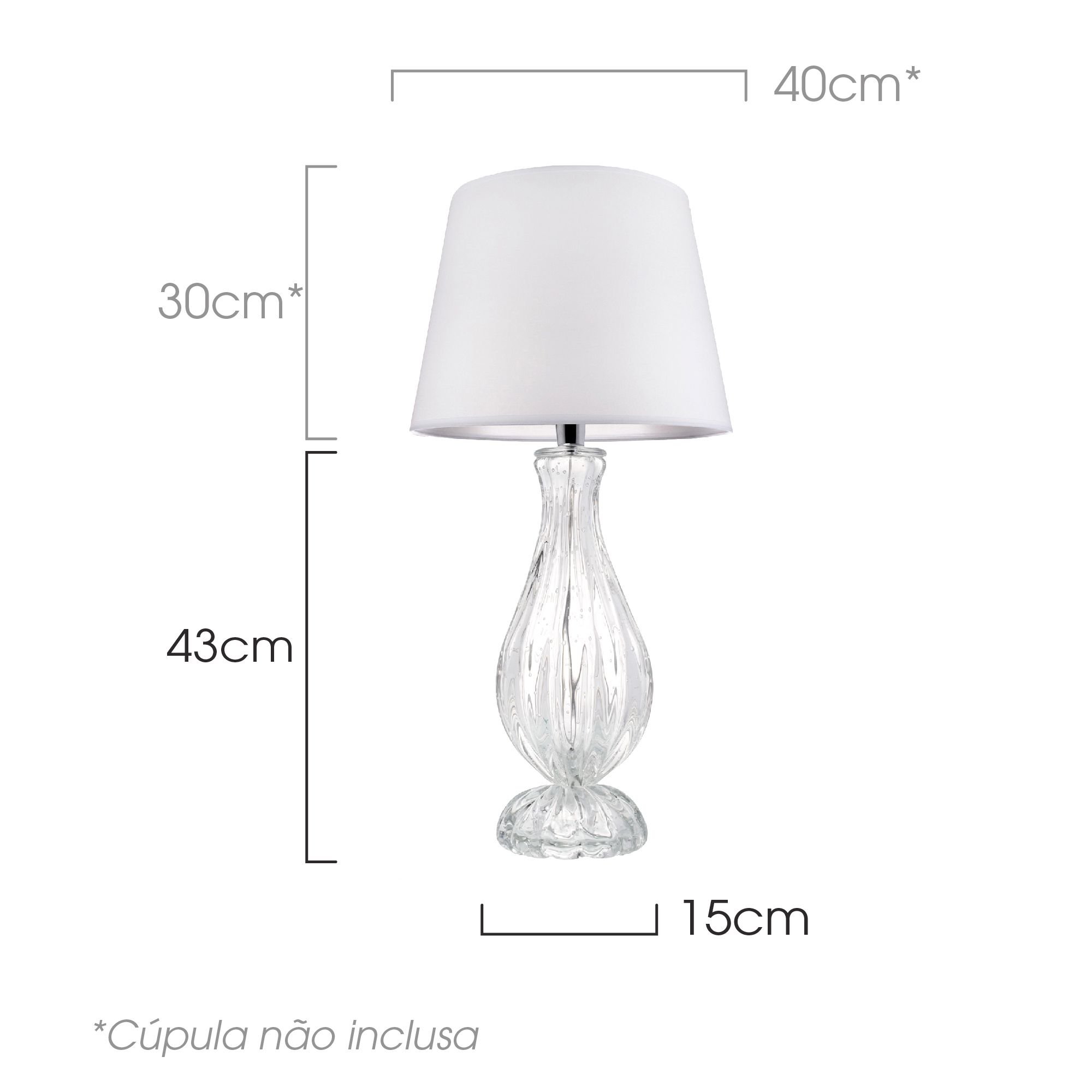 abajur murano giordano transparente 01