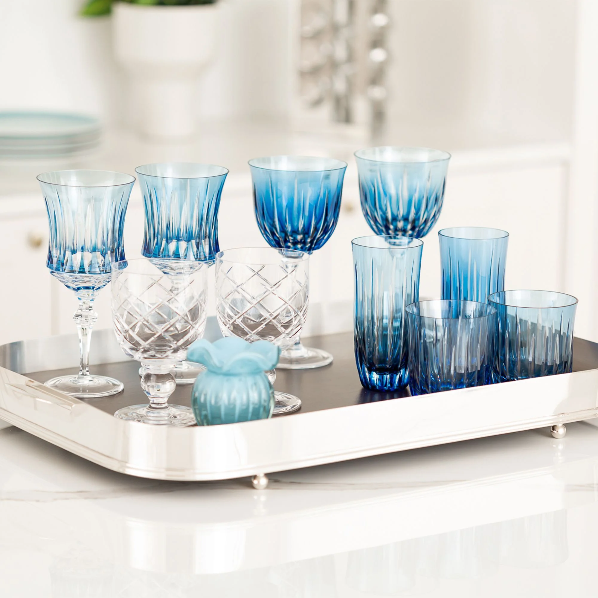 bandeja taas azuis sottile casa