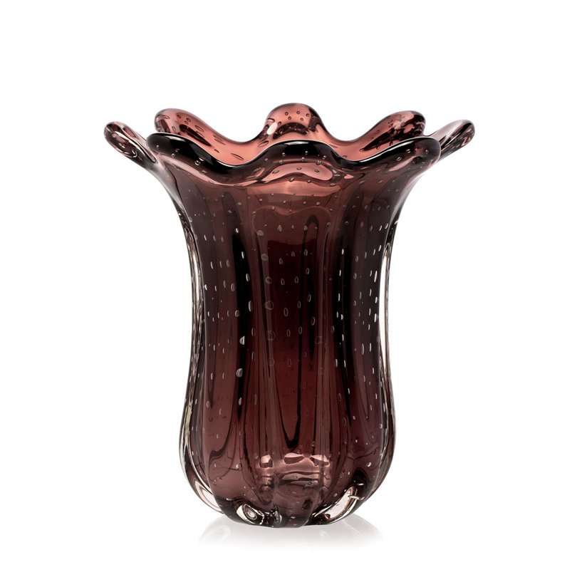 8220P 36 RD VASO DE MURANO EVEREST P RUBI DOURADO Sottile Casa