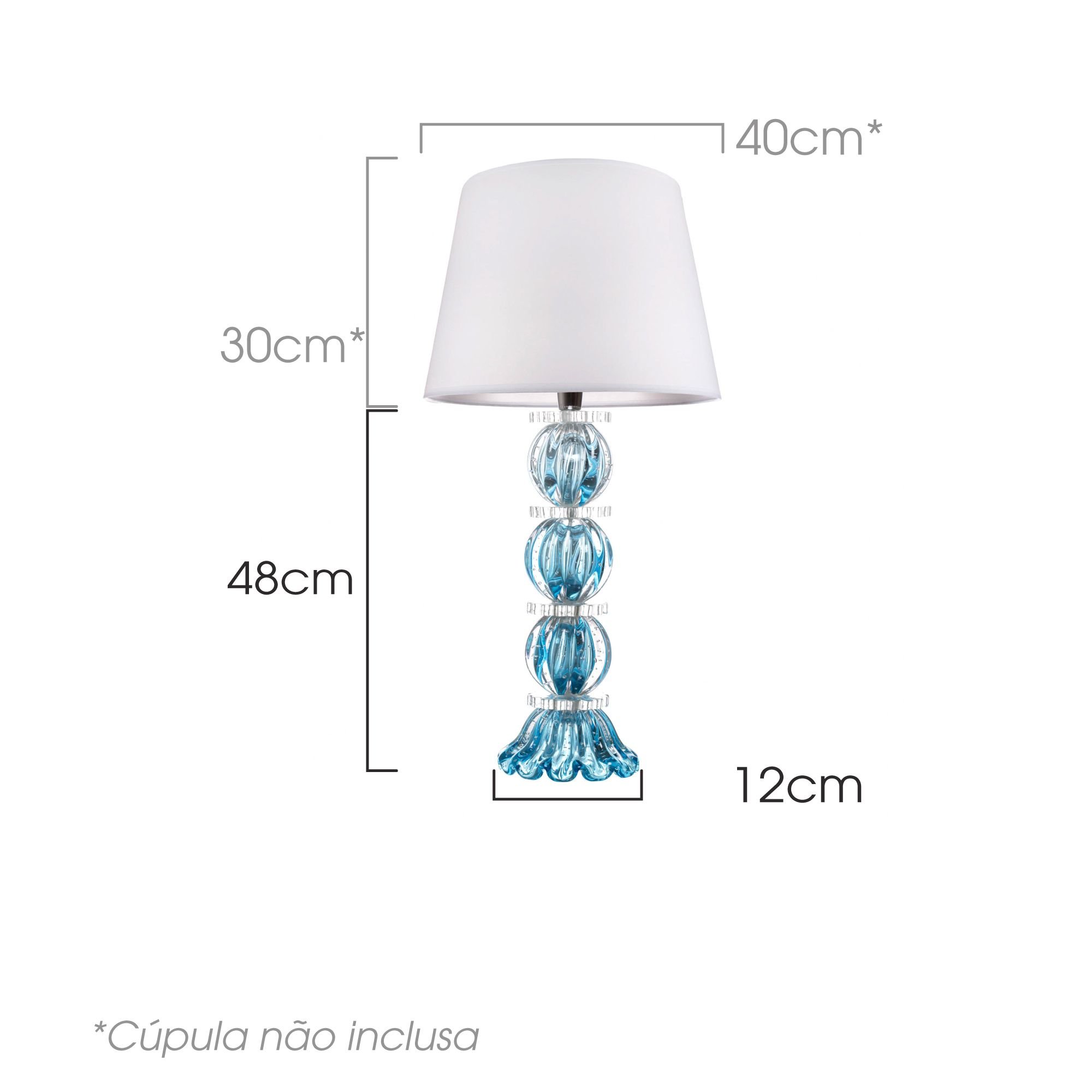 murano elysees 8703p 36 ap regua abajur