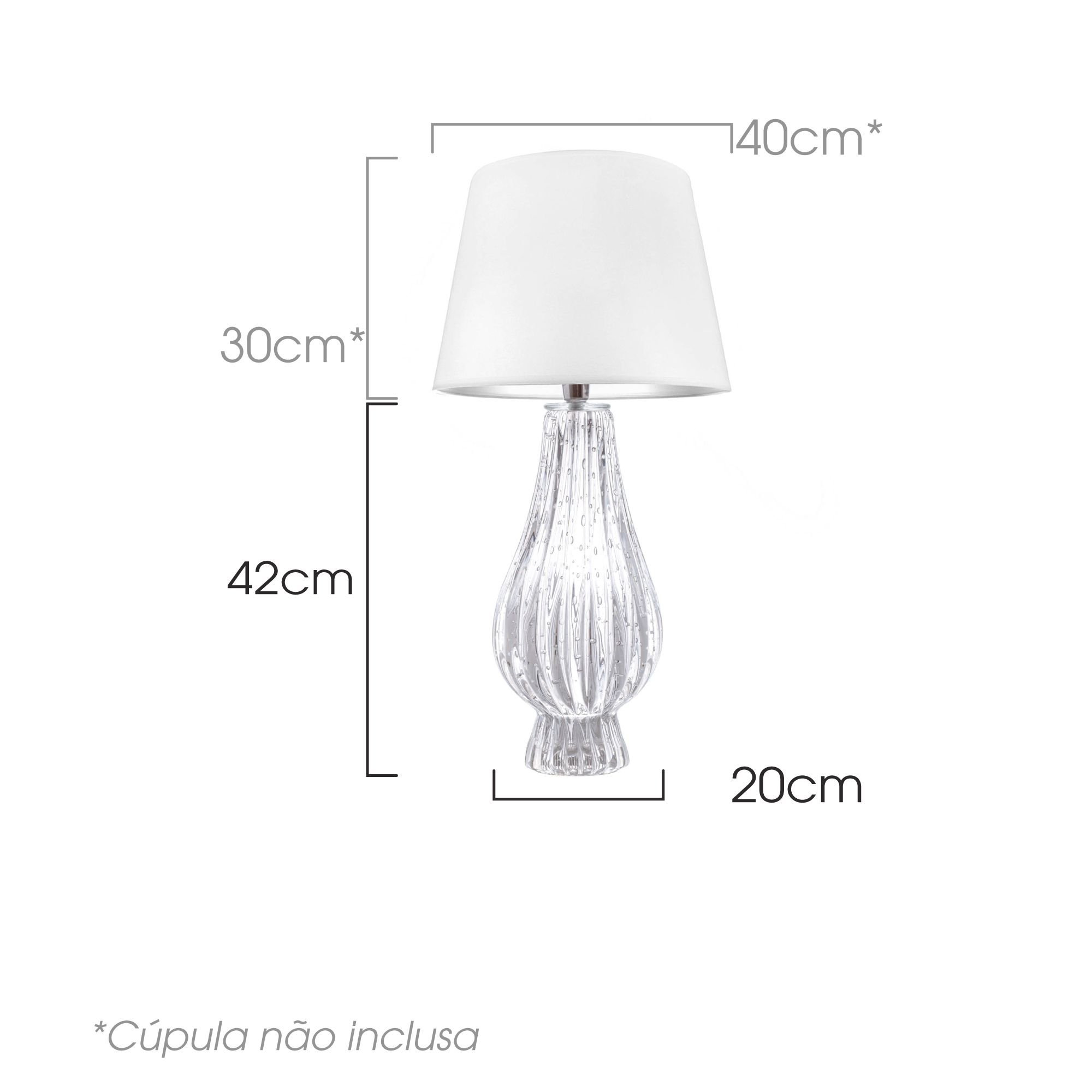 murano villete 8700 36 ct regua abajur