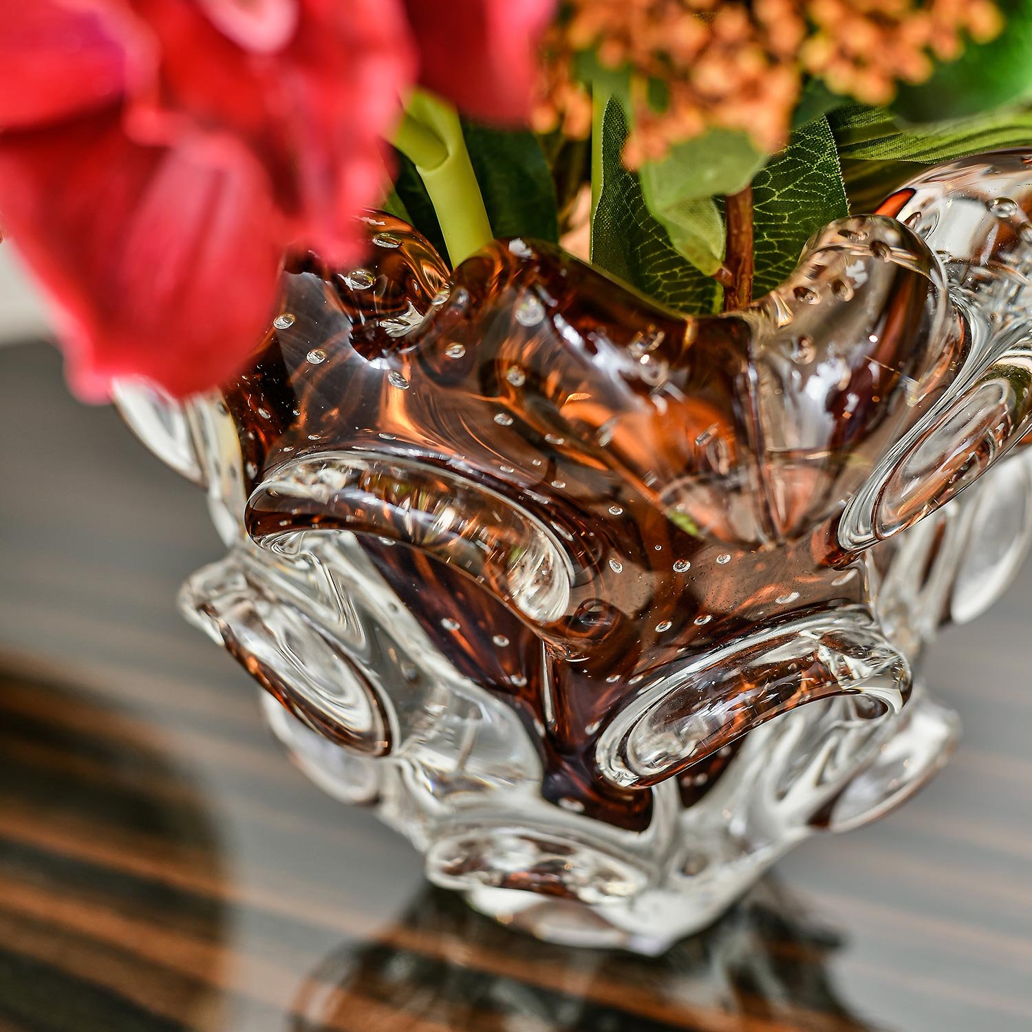 Vaso de Murano - Sotis - Garnet - Cristal