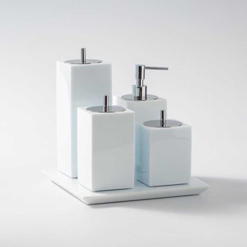 conjunto banheiro resina branco metal croma