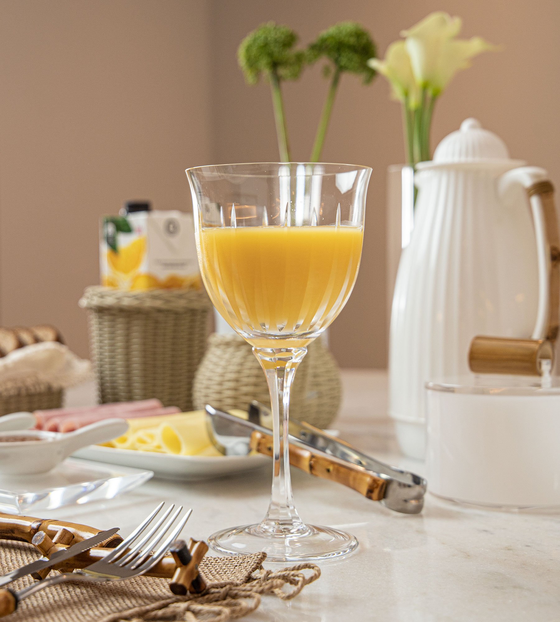 Taça de Água Cristal Lapidado Incolor