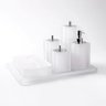 01 conjunto banheiro 4 pcs linea sottile cristal fosco cromado