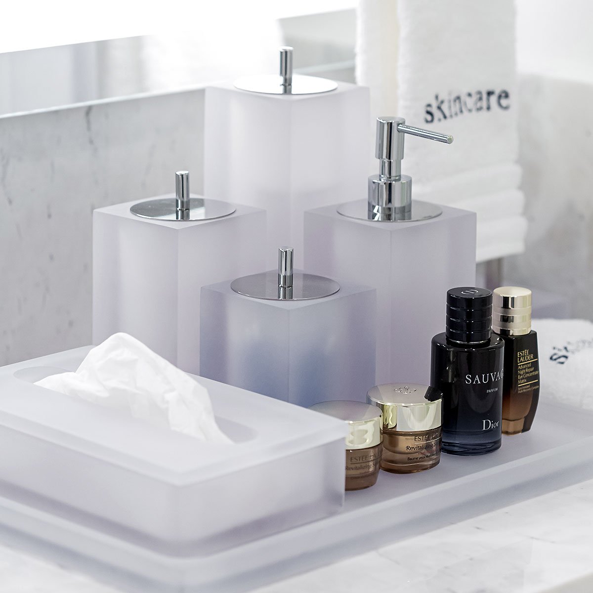 01 porta toalha papel cristal fosco