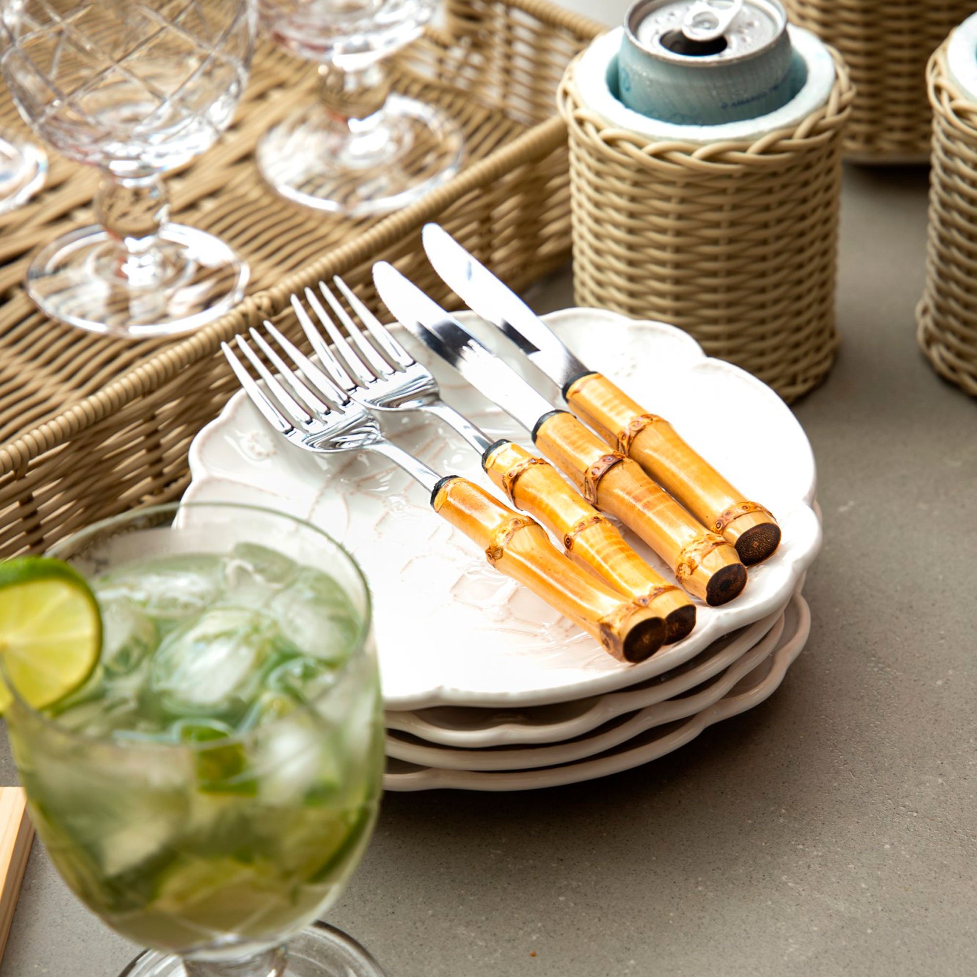 faca de sobremesa bambu