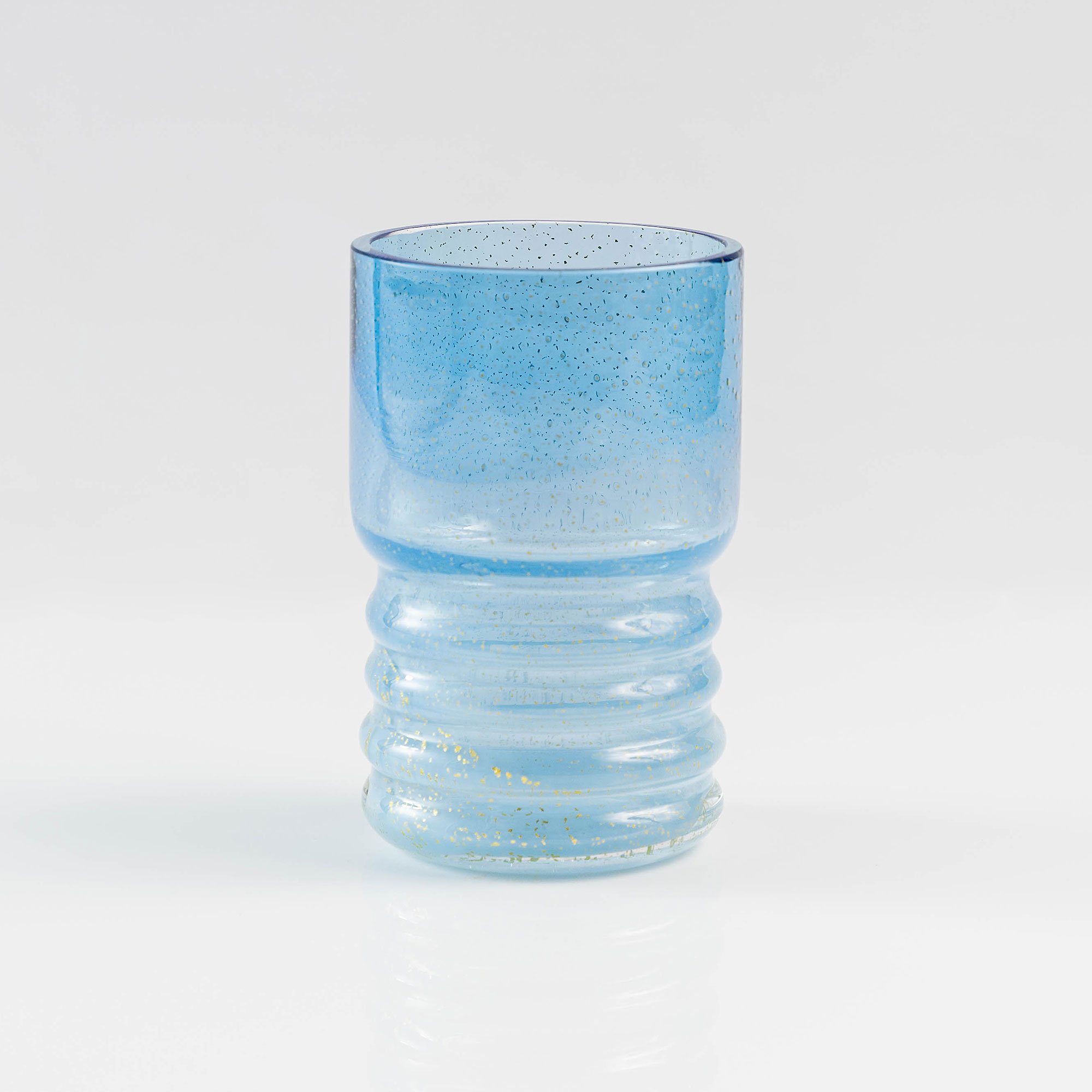 07 jarra murano malva c ouro degrade azul aqua