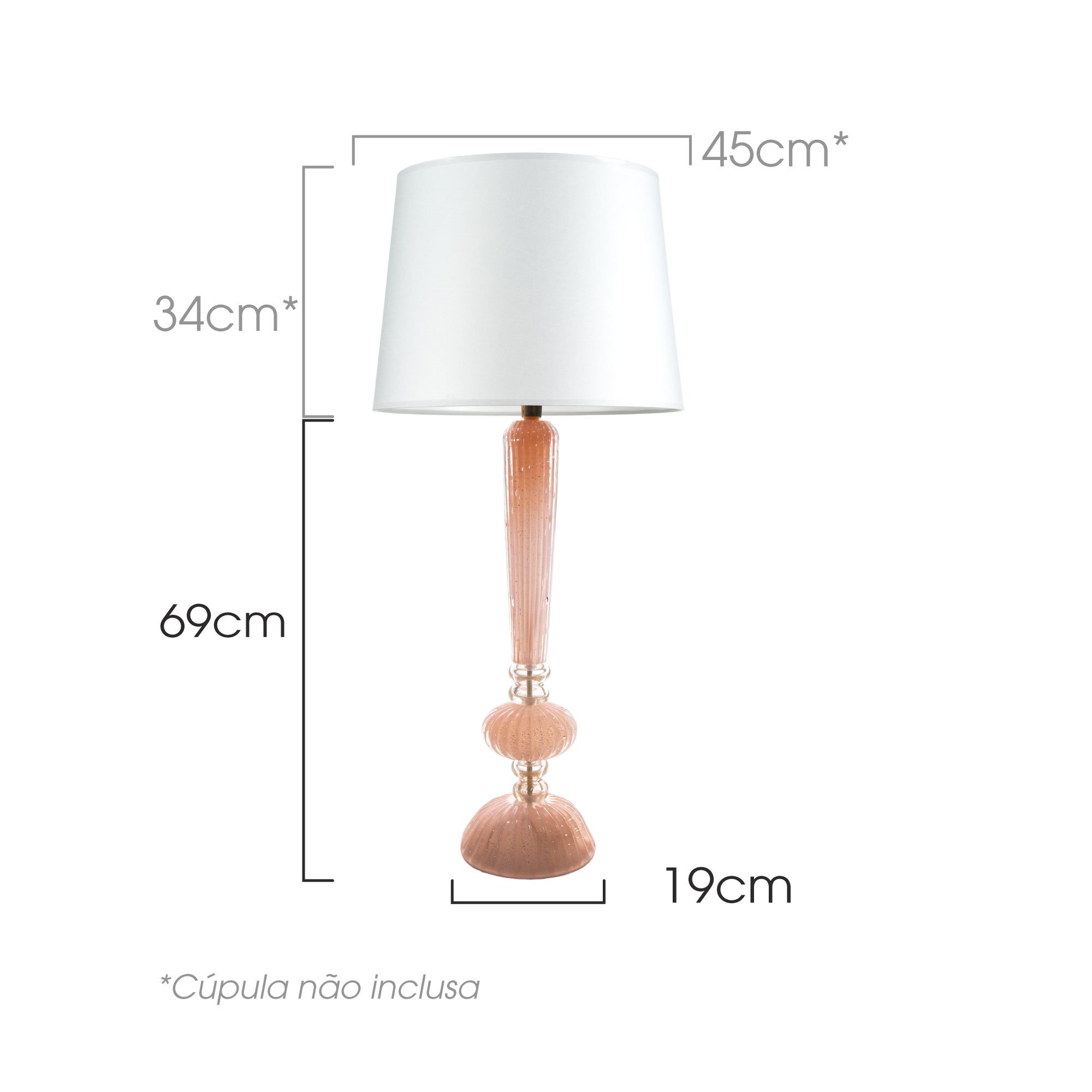 01 abajur murano firenze c ouro rose