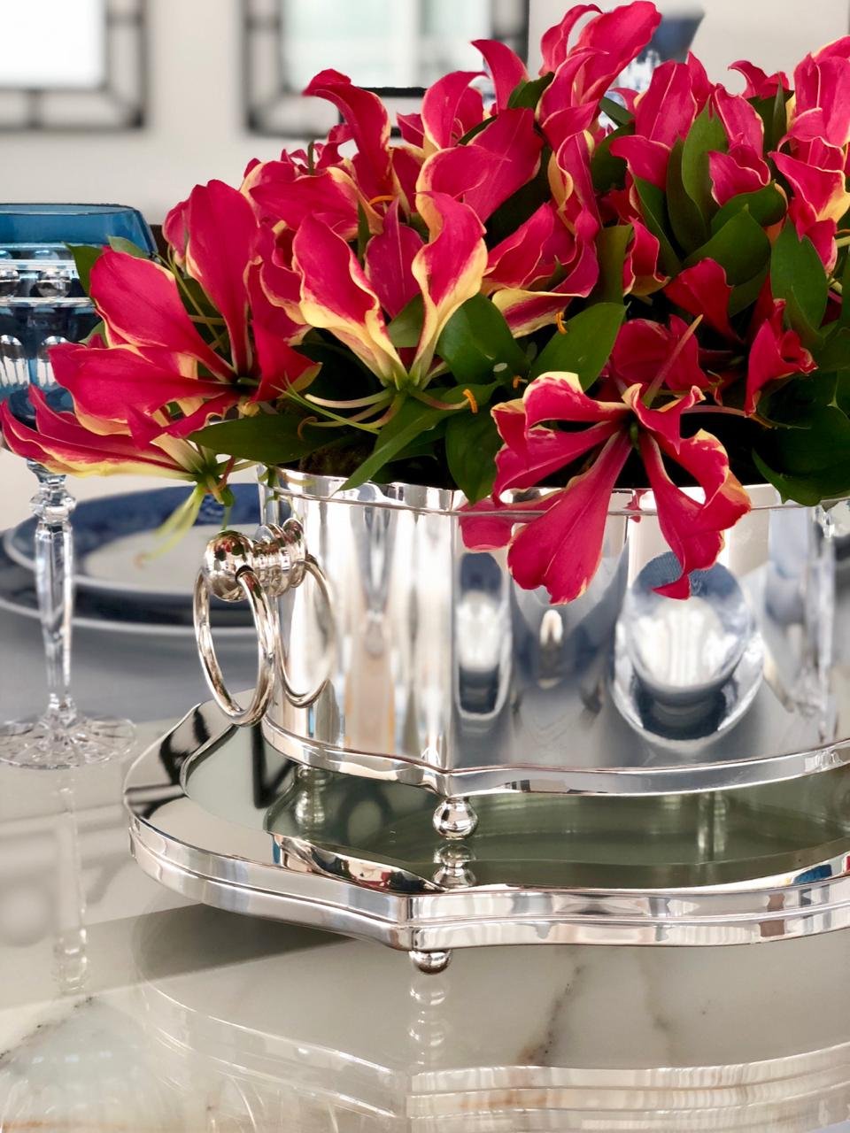 centro de mesa classic prata st james