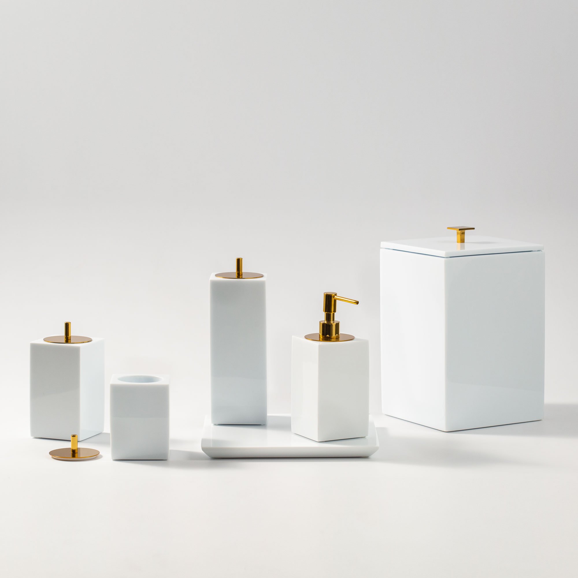 conjunto banheiro resina branco conceitual