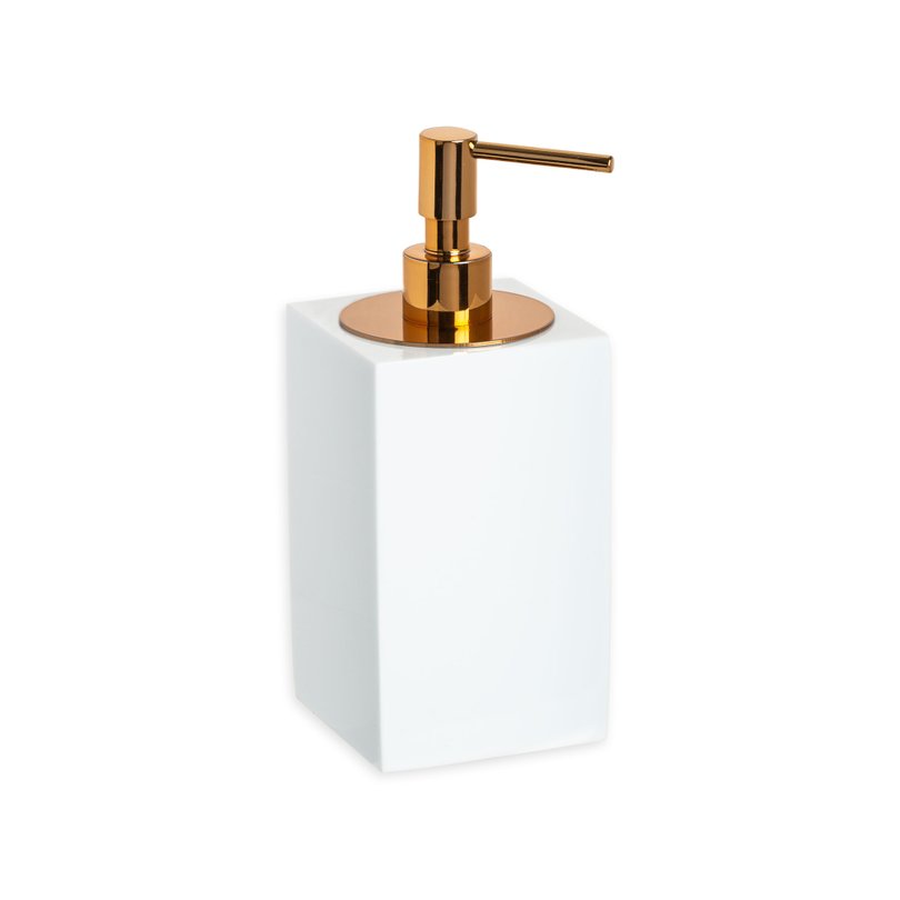 saboneteira liquida resina branco red gold