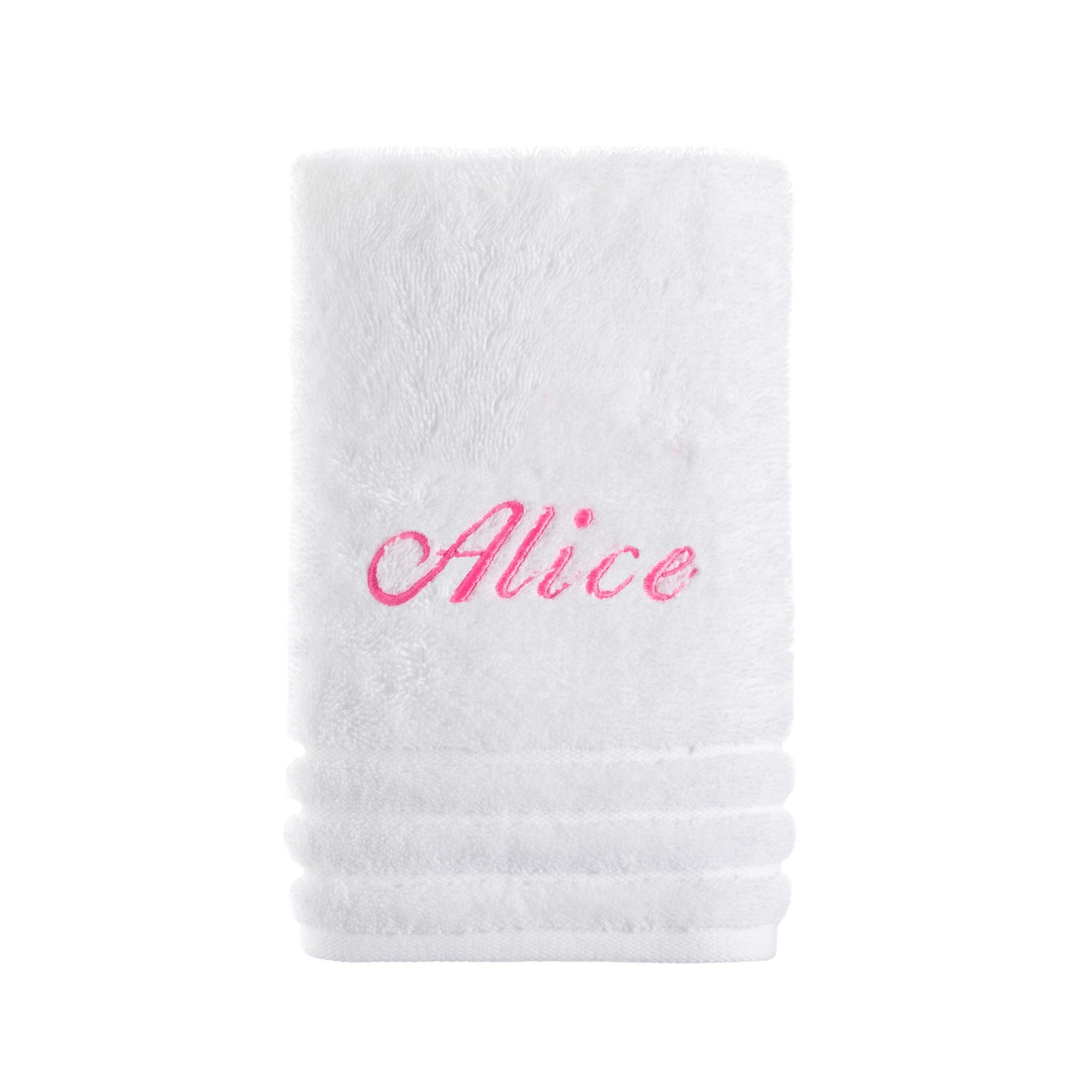 toalha trussardi escolar personalizada rosa