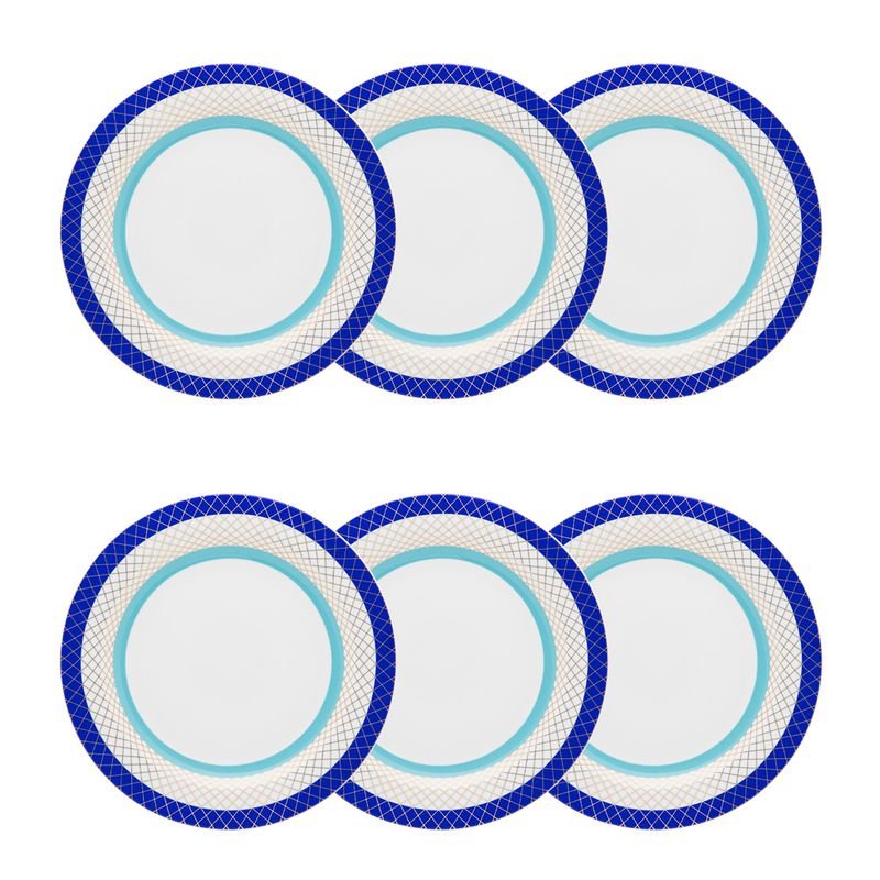 jogo 6 pratos de sobremesa folies 23 cm