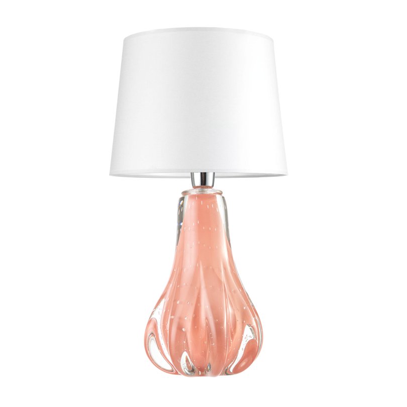 abajur murano vendome quartzo rose still sottile casa