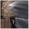 Colcha com 2 Porta Travesseiros Naturalle 400 Fios Cetim Trend Grafite Sottile Casa Ambientada 2