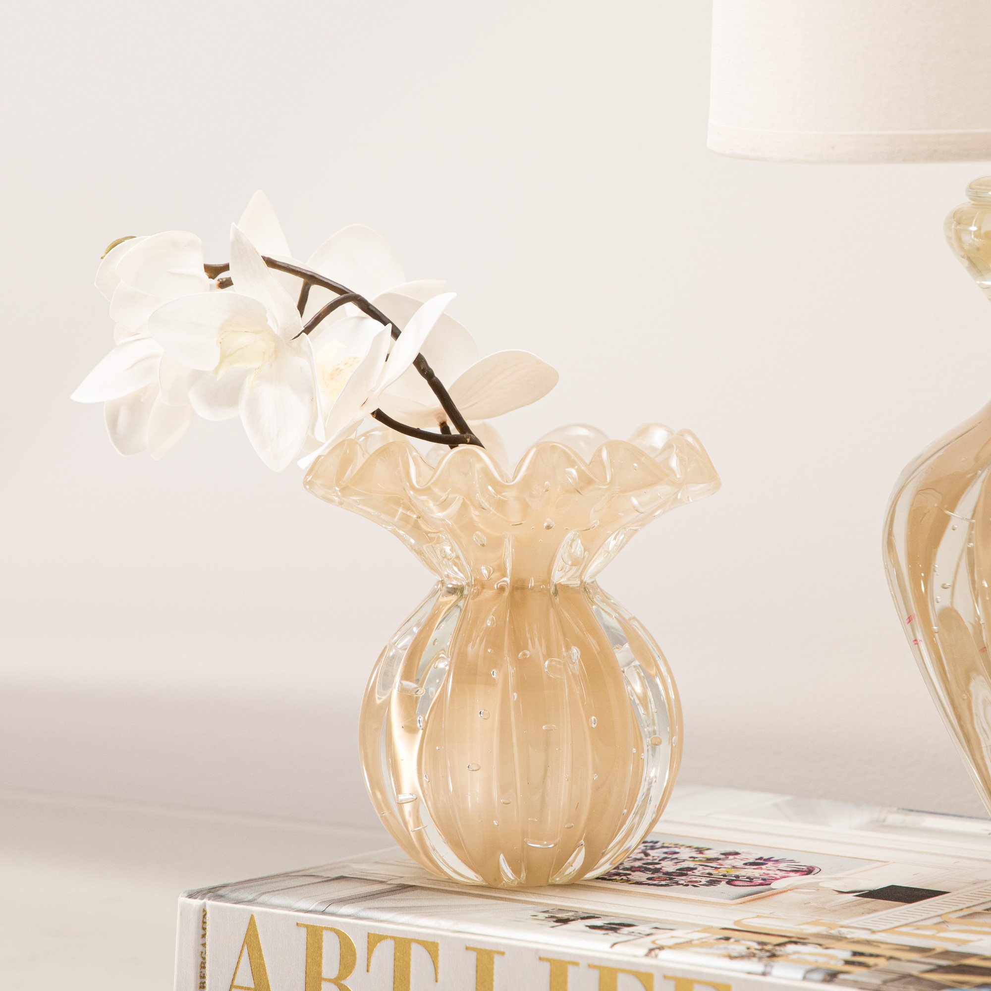 vaso murano trouxinha battlo p champagne ambientada sottile casa