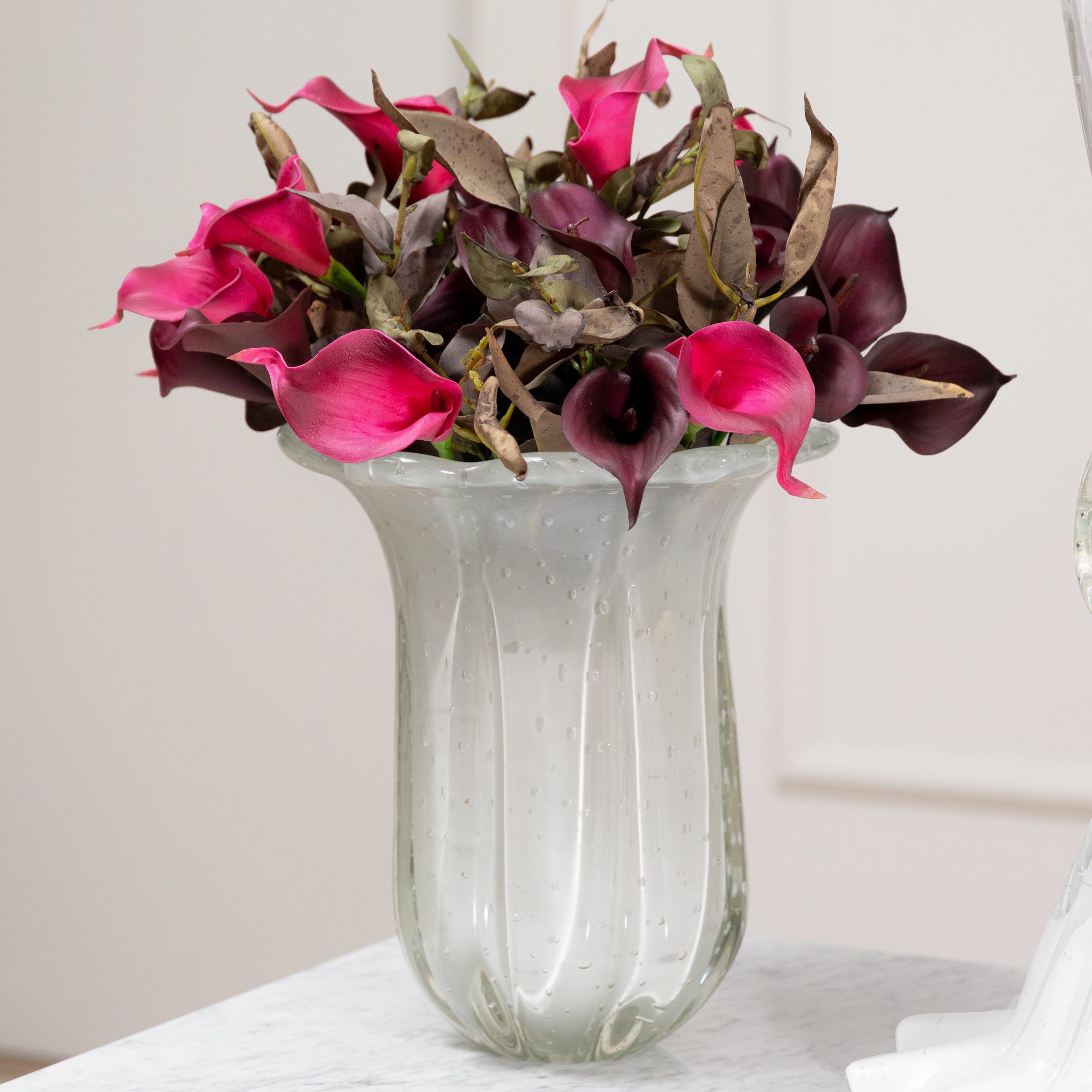 vaso murano everest p quartzo perola ambientada sottile casa