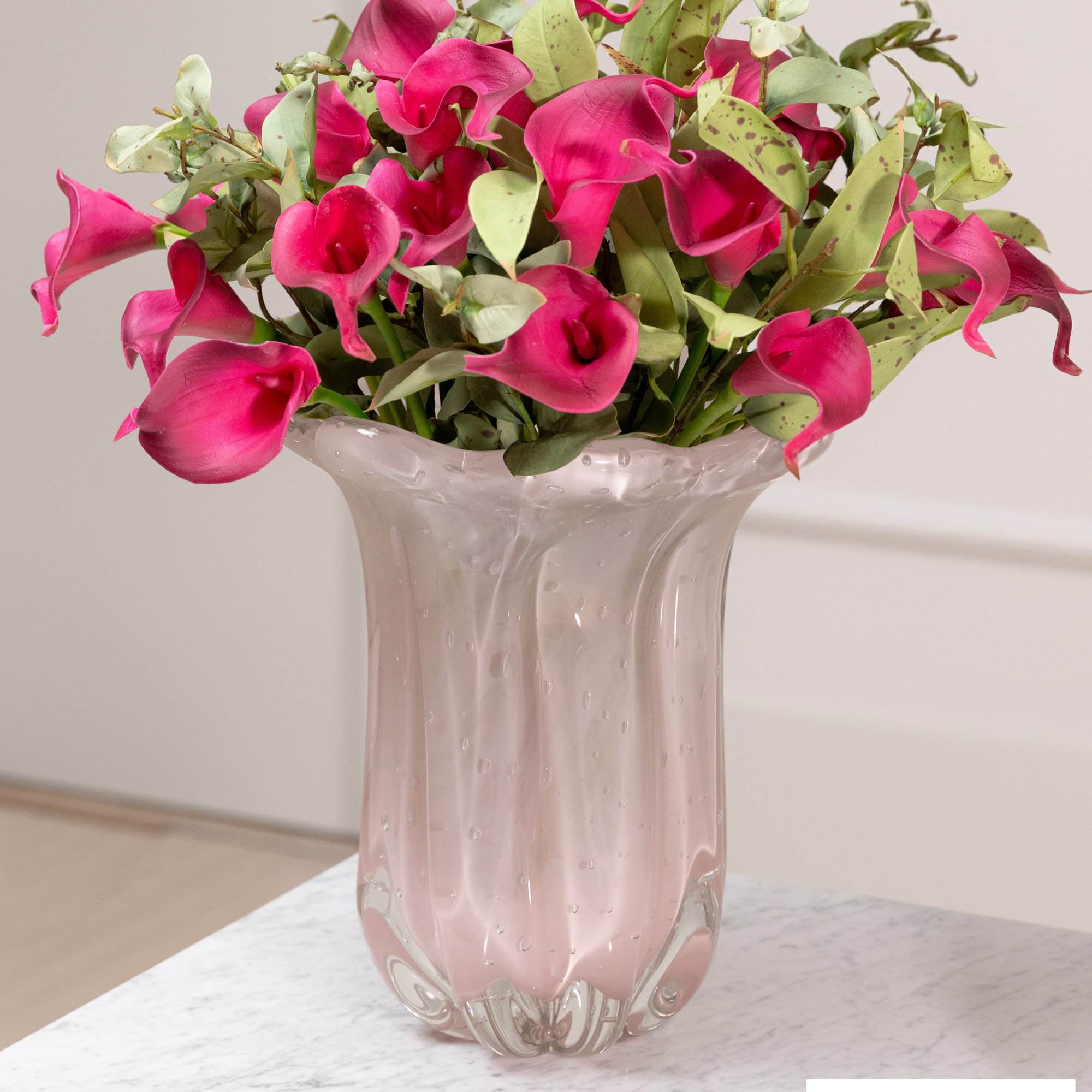 vaso murano everest p jade rosa ambientada sottile casa