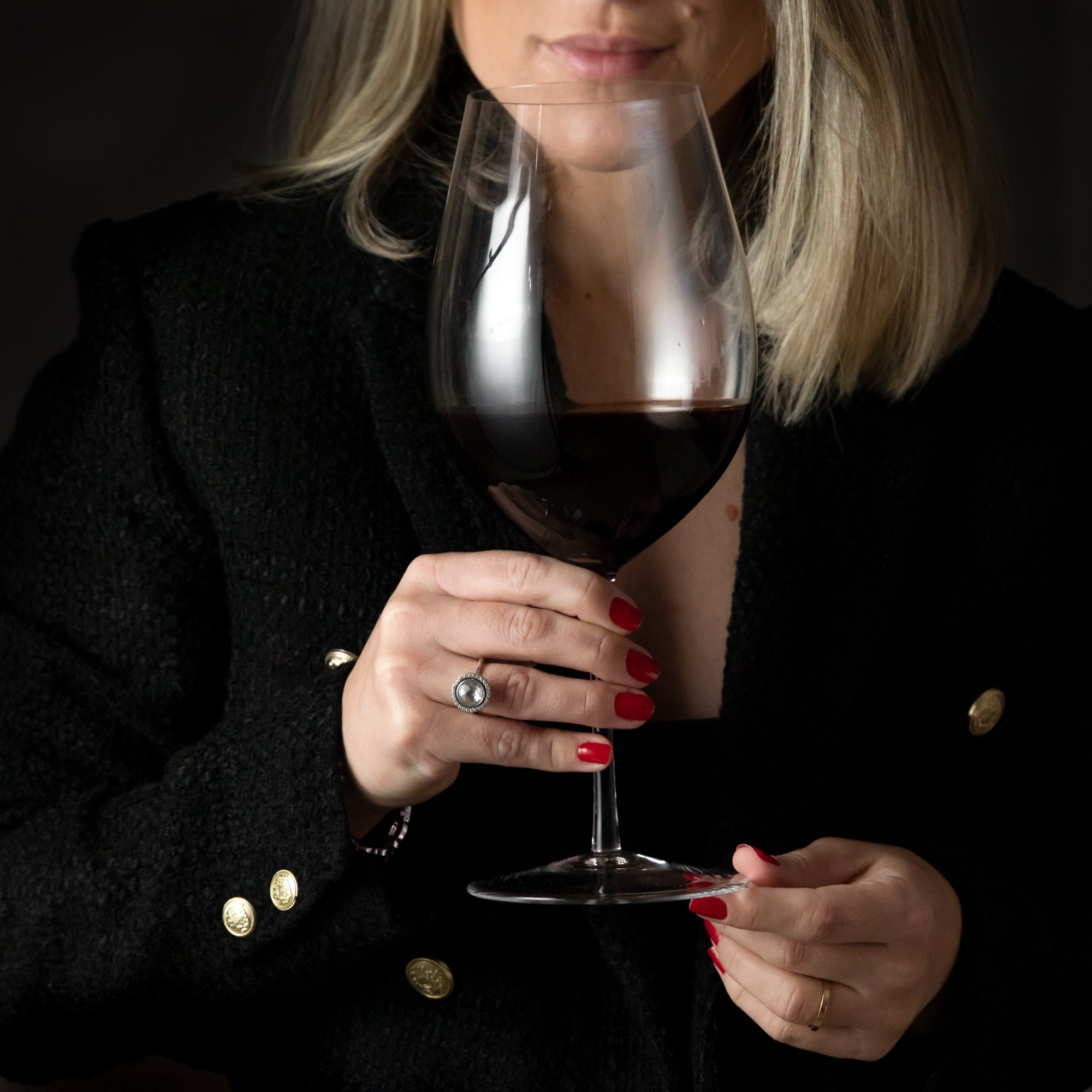 01 taca de cristal p vinho petrus incolor