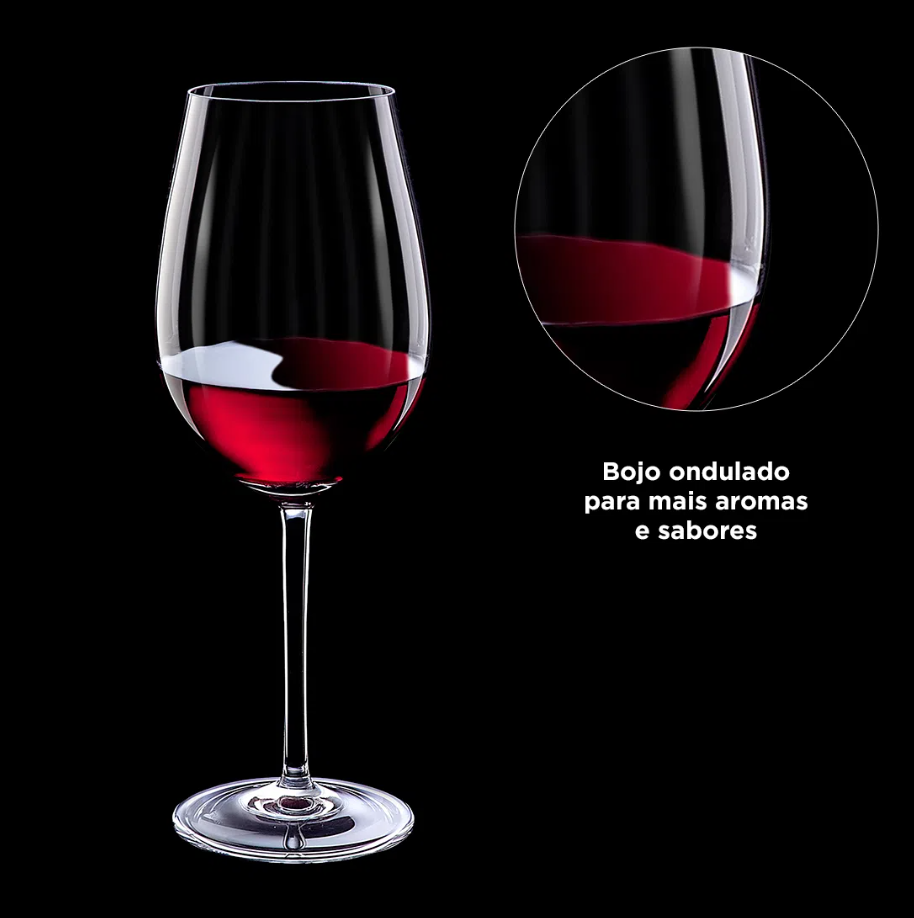 02 taca de cristal p brunello di montalcino strauss 540ml incolor sottile casa still detalhe