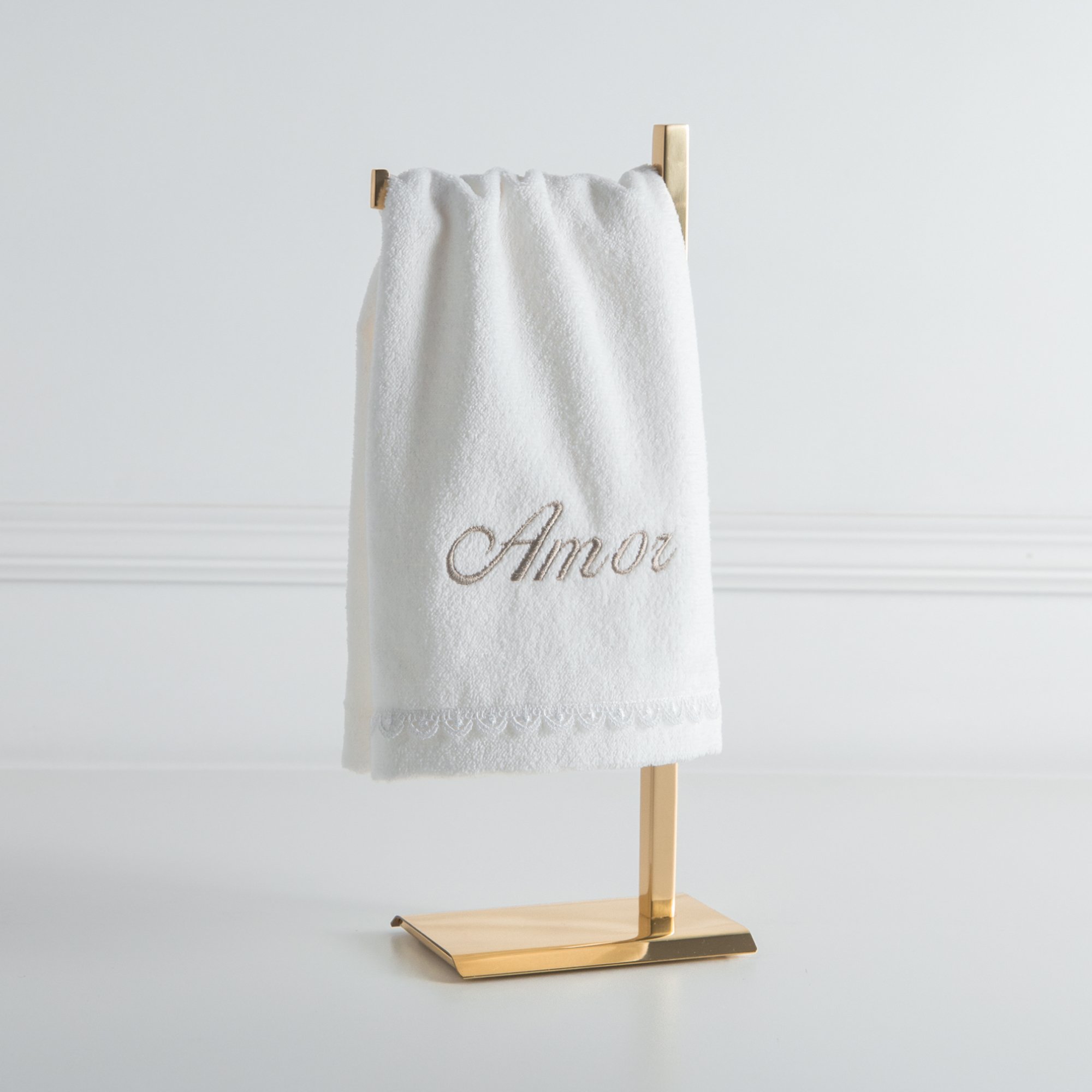 05 jogo de 4 toalhas lavabo barra decorativa guipure 100 algodao sottile casa branco