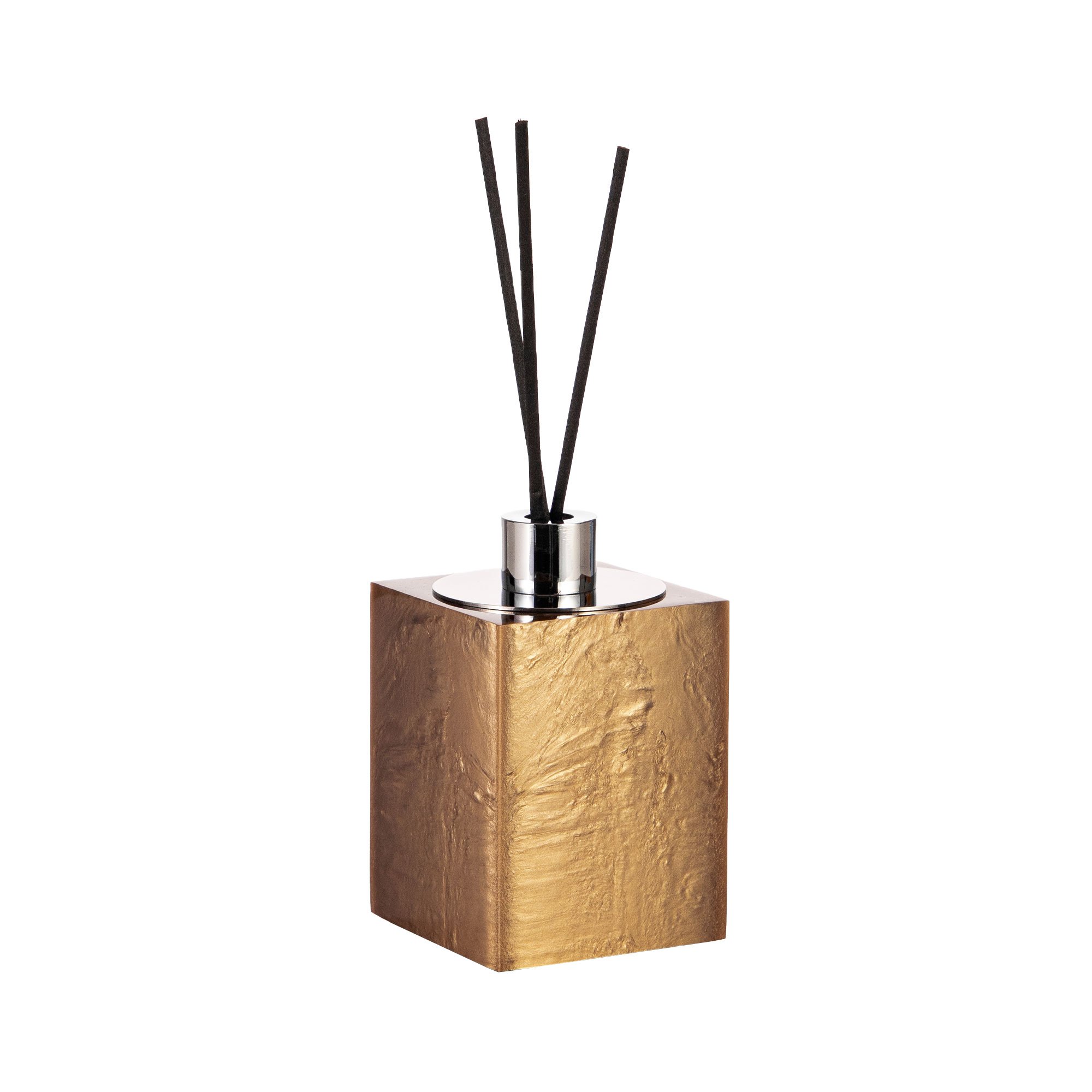porta difusor ambientes resina champagne cromado still sottile casa
