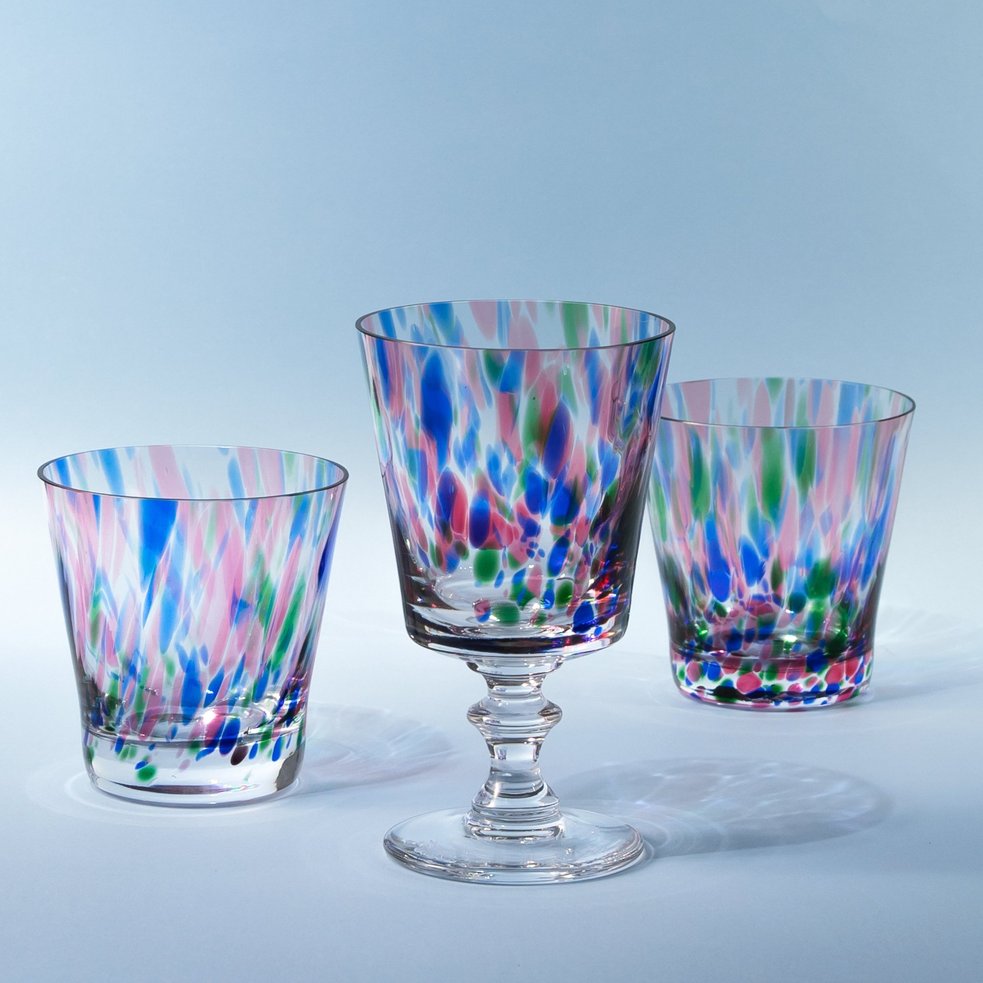 02 taca de cristal lisa p agua e suco 450ml candy colors