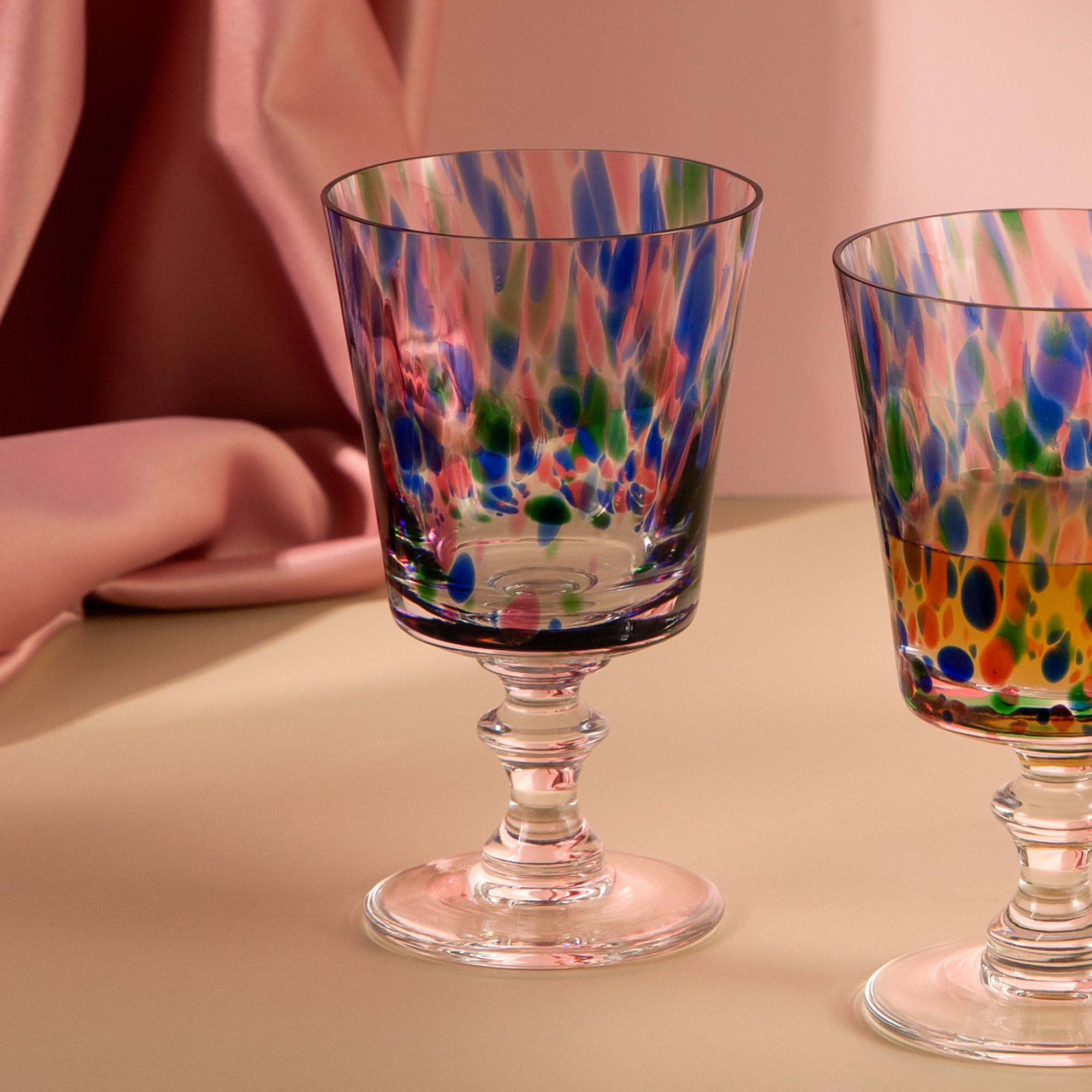 03 taca de cristal lisa p agua e suco 450ml candy colors