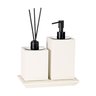 conjunto banheiro duo quadrado resina off white fosco black matte still sottile casa