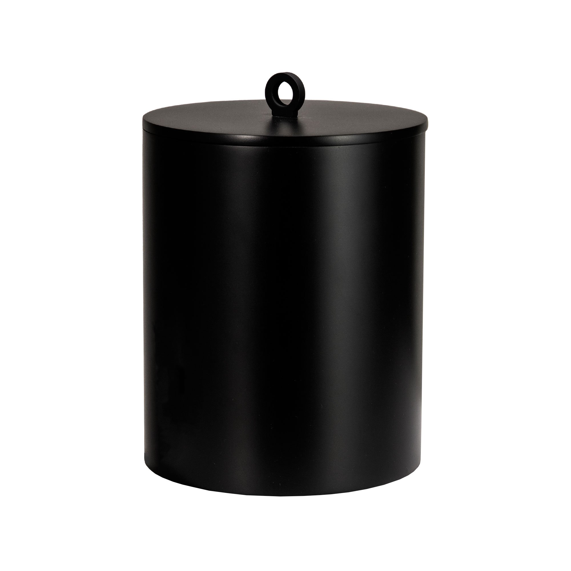 lixeira redonda puxador ello black matte preto fosco still sottile casa
