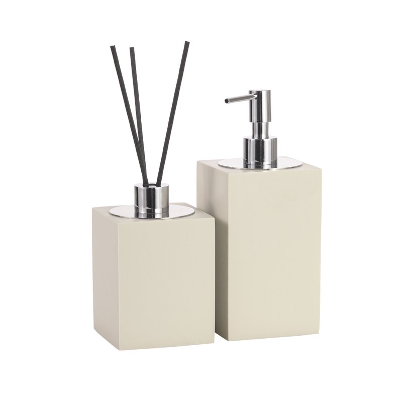 conjunto banheiro duo quadrado resina linho claro fosco cromado still sottile casa