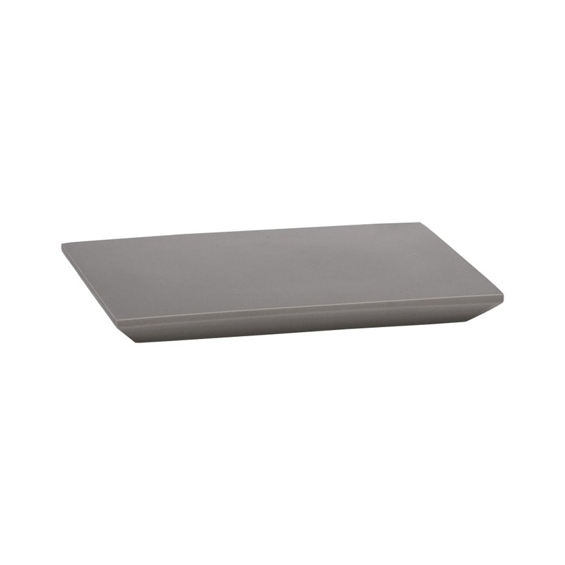 bandeja slim resina 200x120mm cinza claro fosco still sottile casa