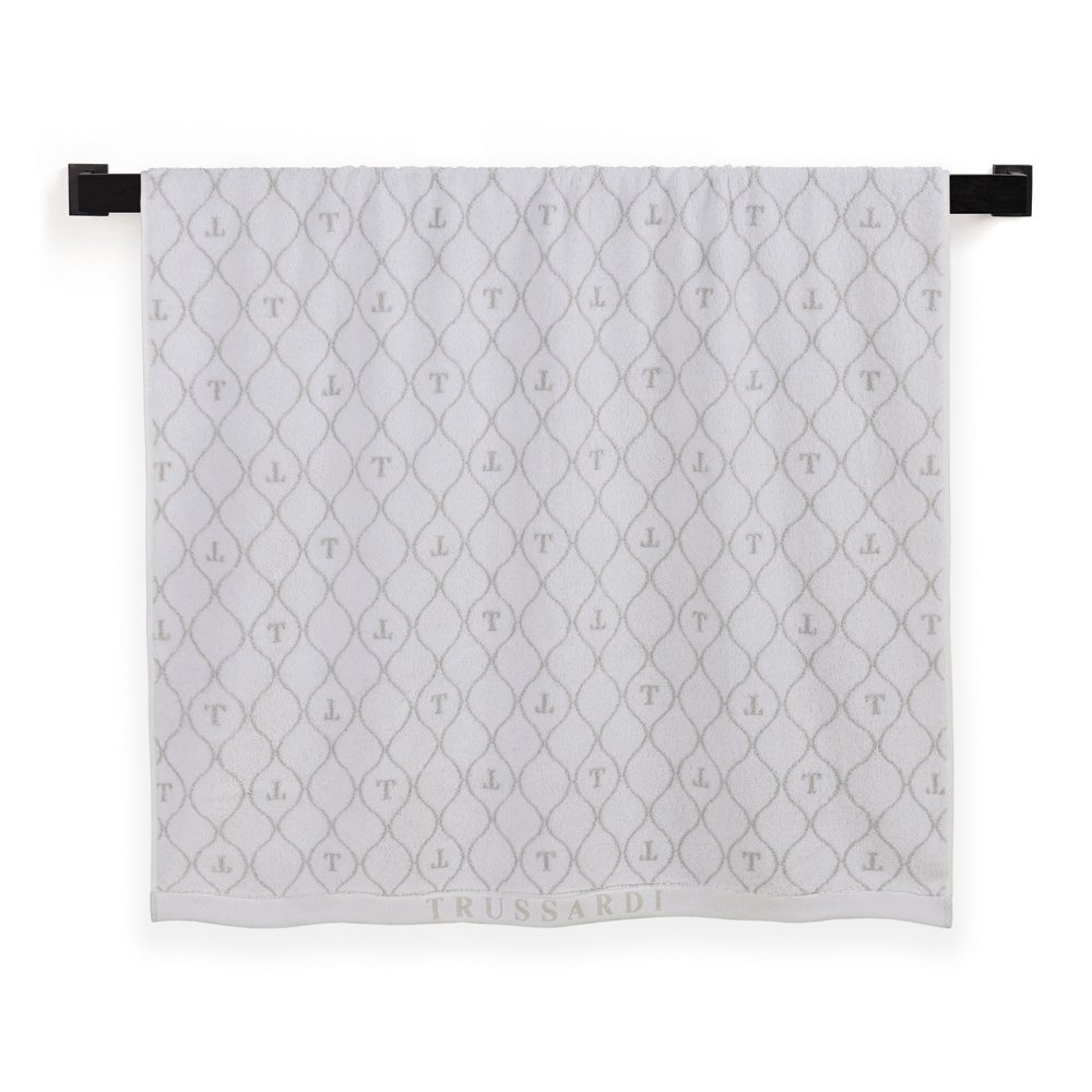 trussardi banho speciale branco com cinza pendurada still