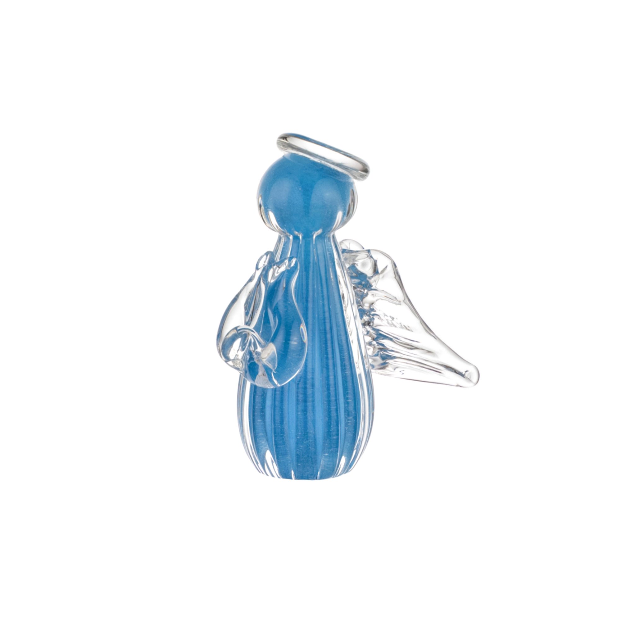 Mini Anjo Uriel Murano P   Azul Claro Lateral Sottile Casa Still_2