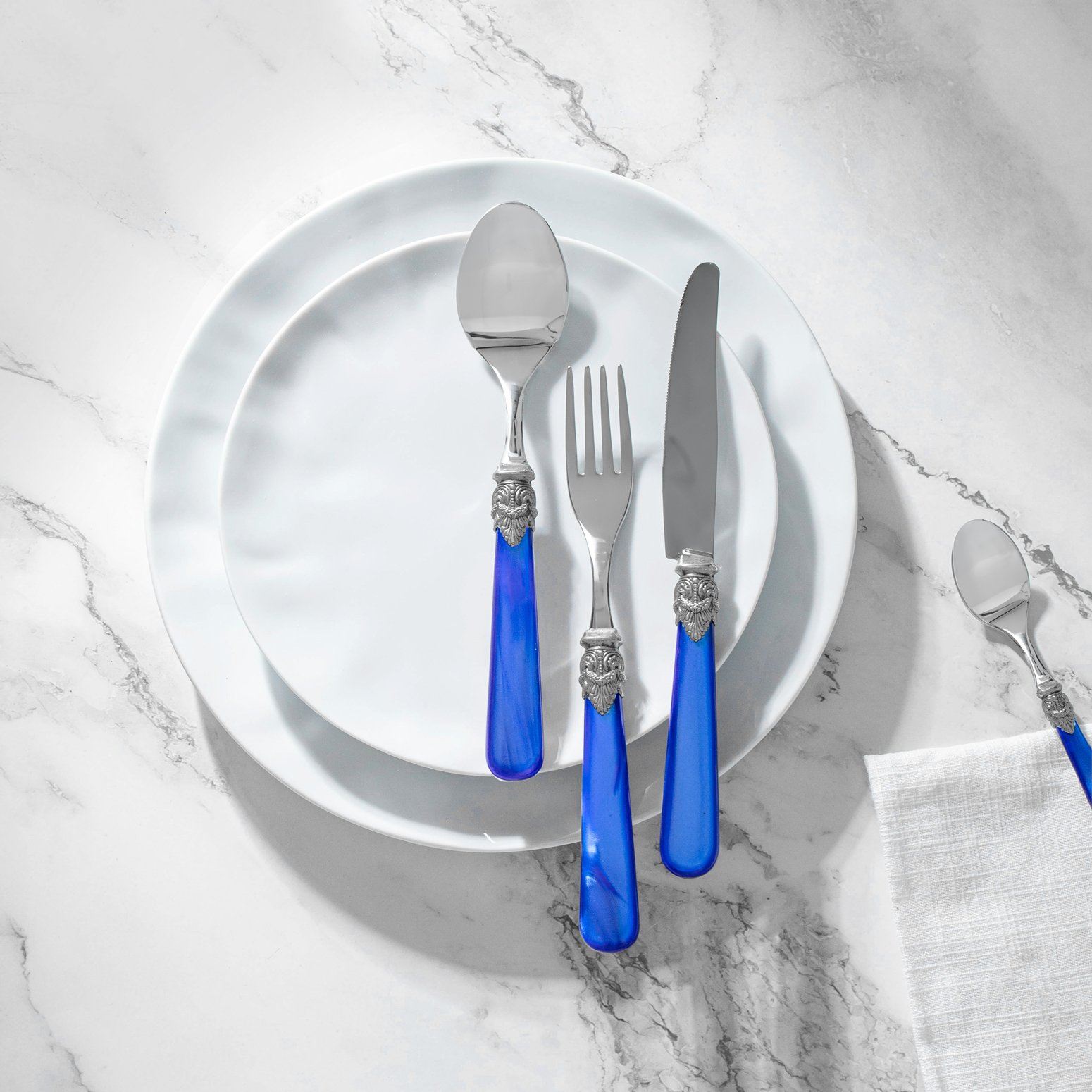 03 colher de sobremesa napoleon pearl blue