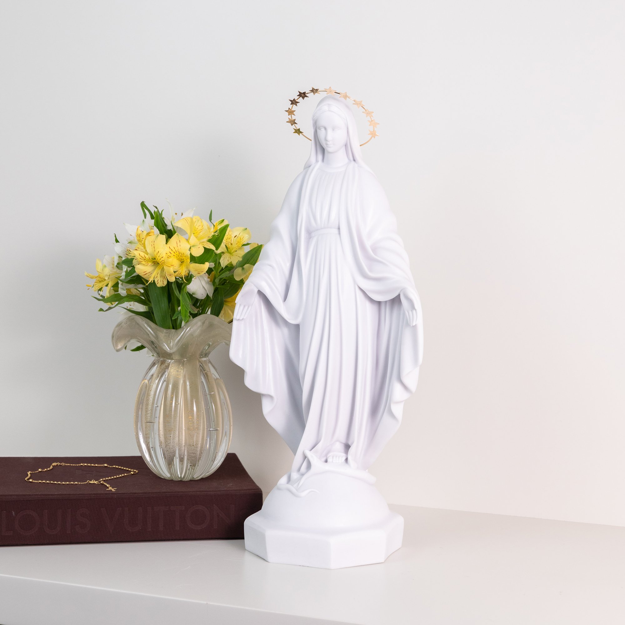 03 imagem nossa senhora das gracas c aureola ouro gg