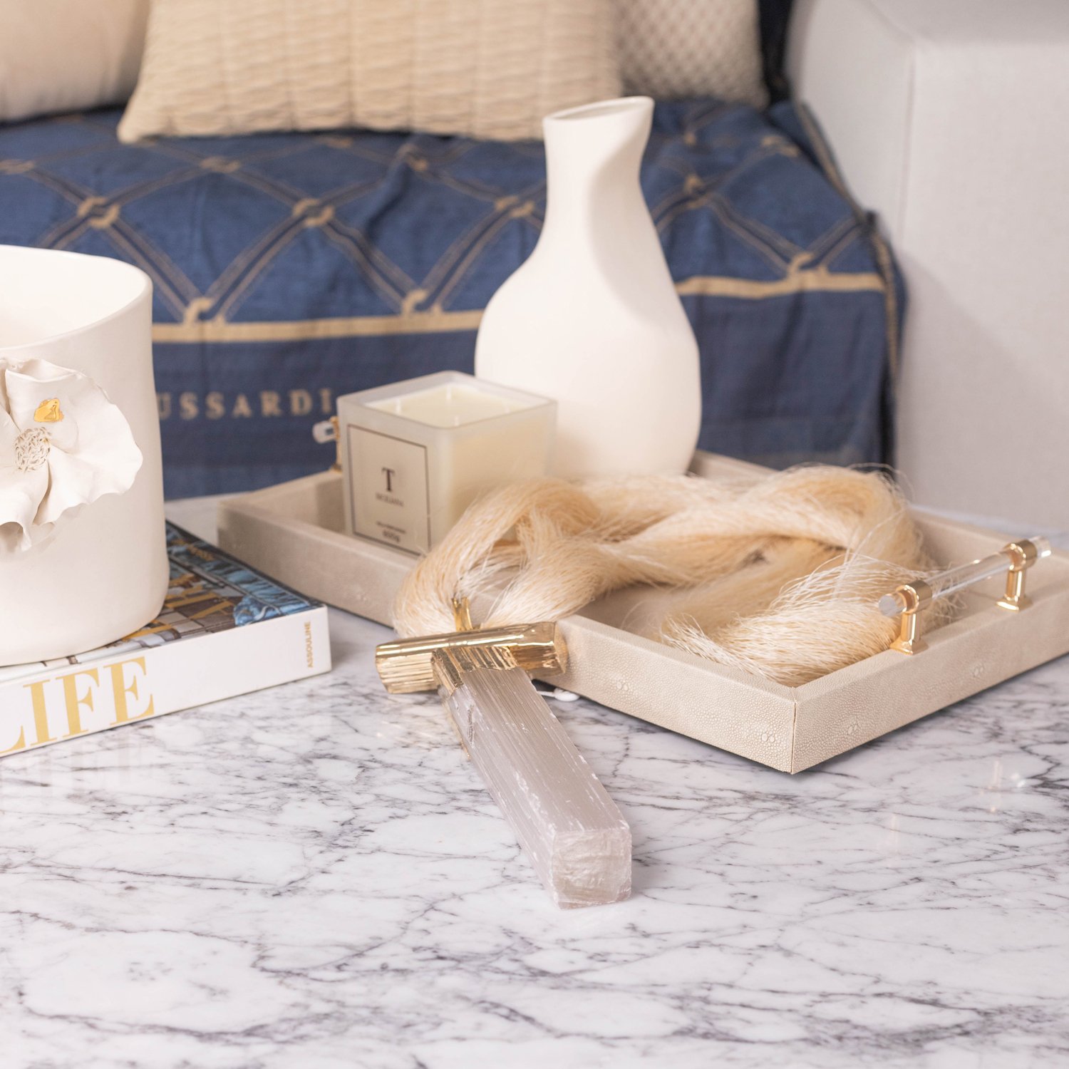 03 colar de mesa palha seda fina selenita bastao g