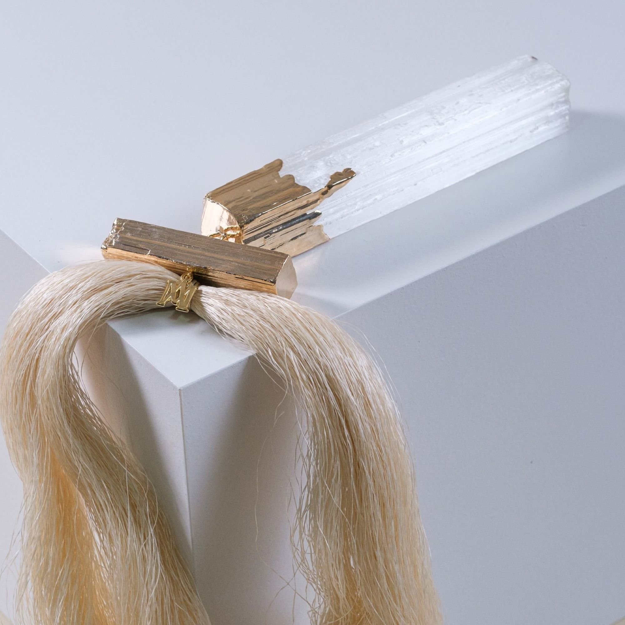 selenita bastao colar uma ponta ambientada sottile casa