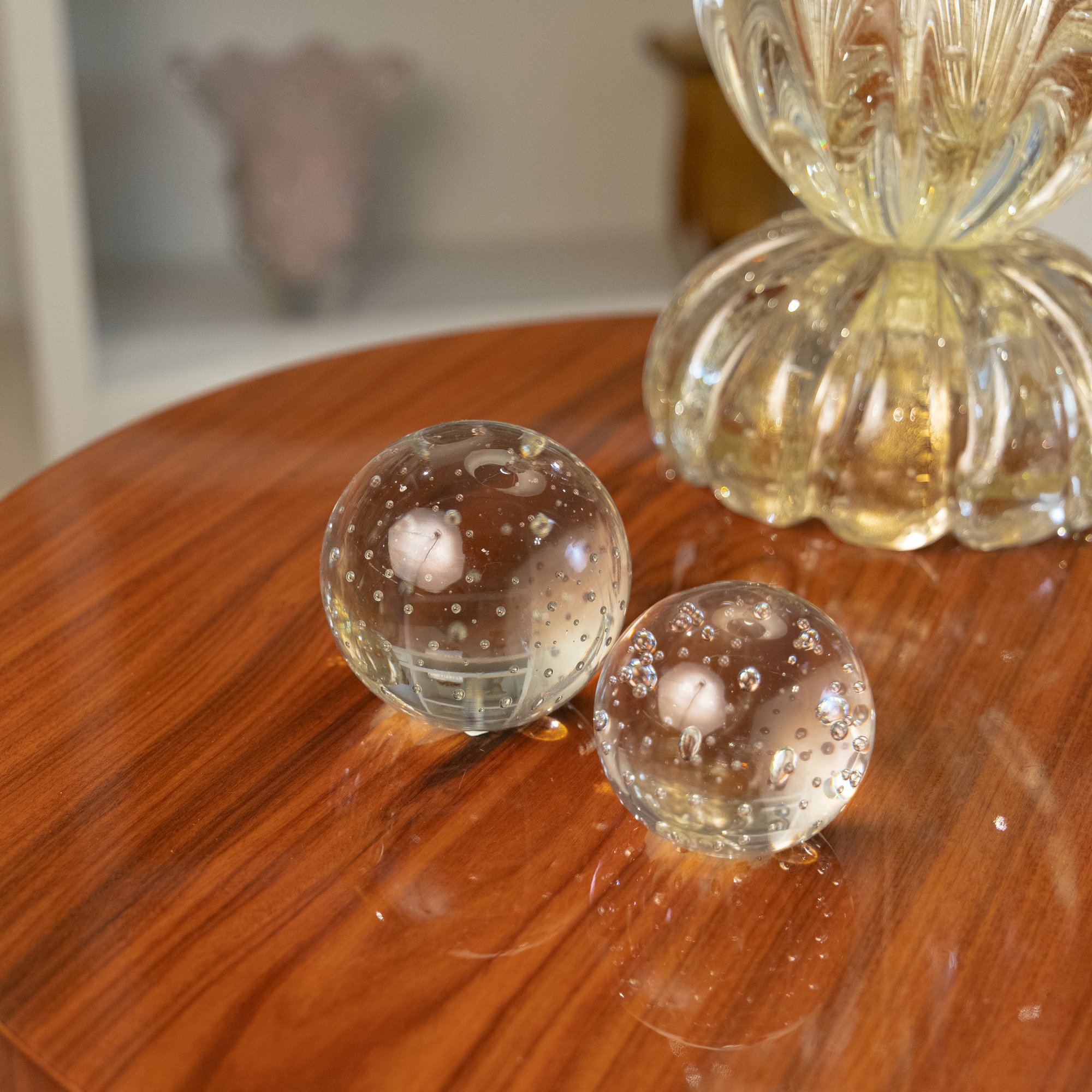 01 esfera murano bubbles m cristal transparente