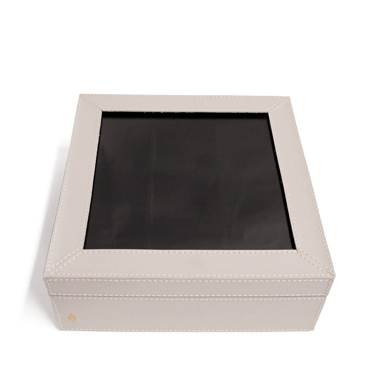 Caixa Porta Relogios em Couro PU   Gelo Sottile Casa Still fechada_1